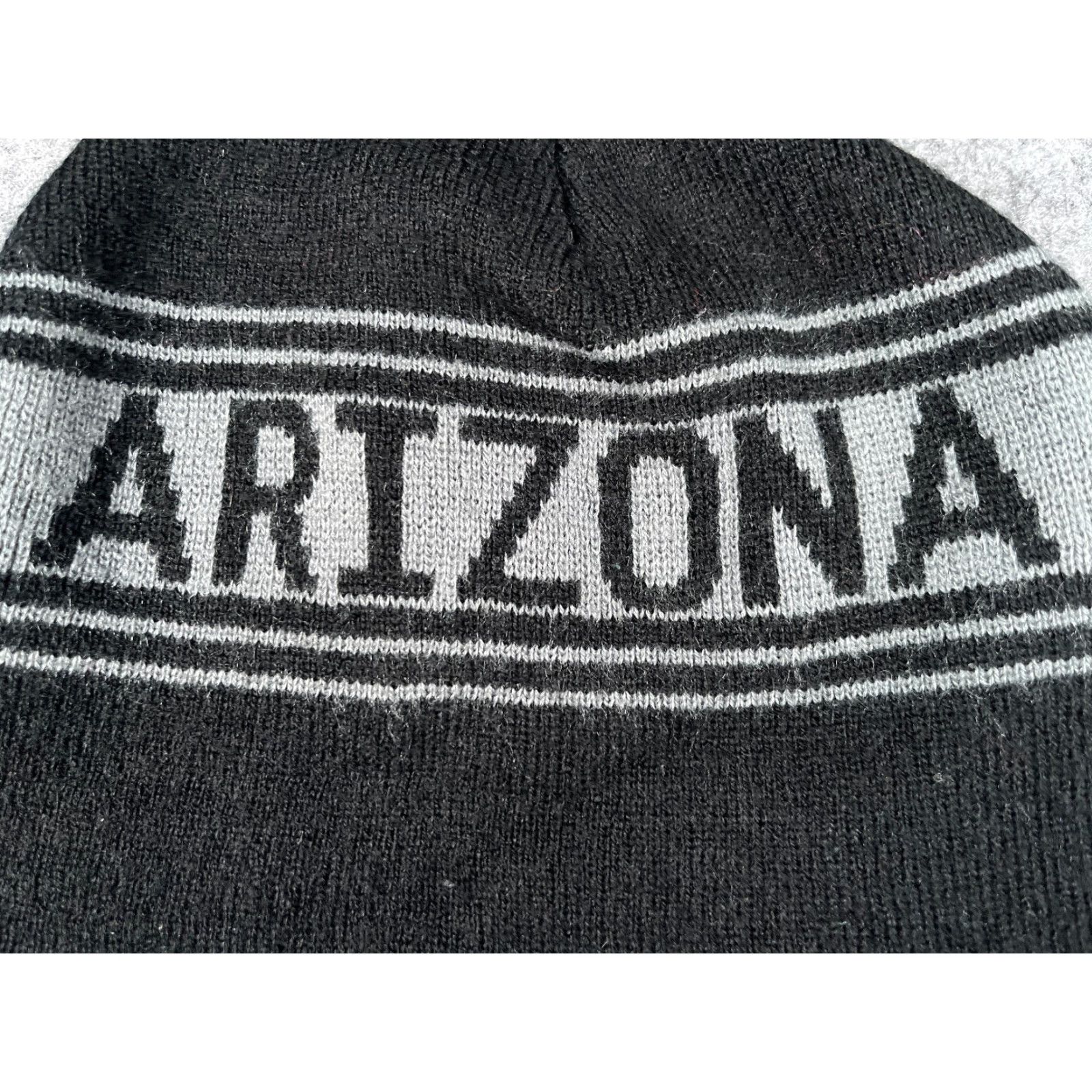 Vintage American Crown Arizona Beanie Adult One Size Black Gray Knit 100% Acrylic Mens Size ONE SIZE - 2 Thumbnail
