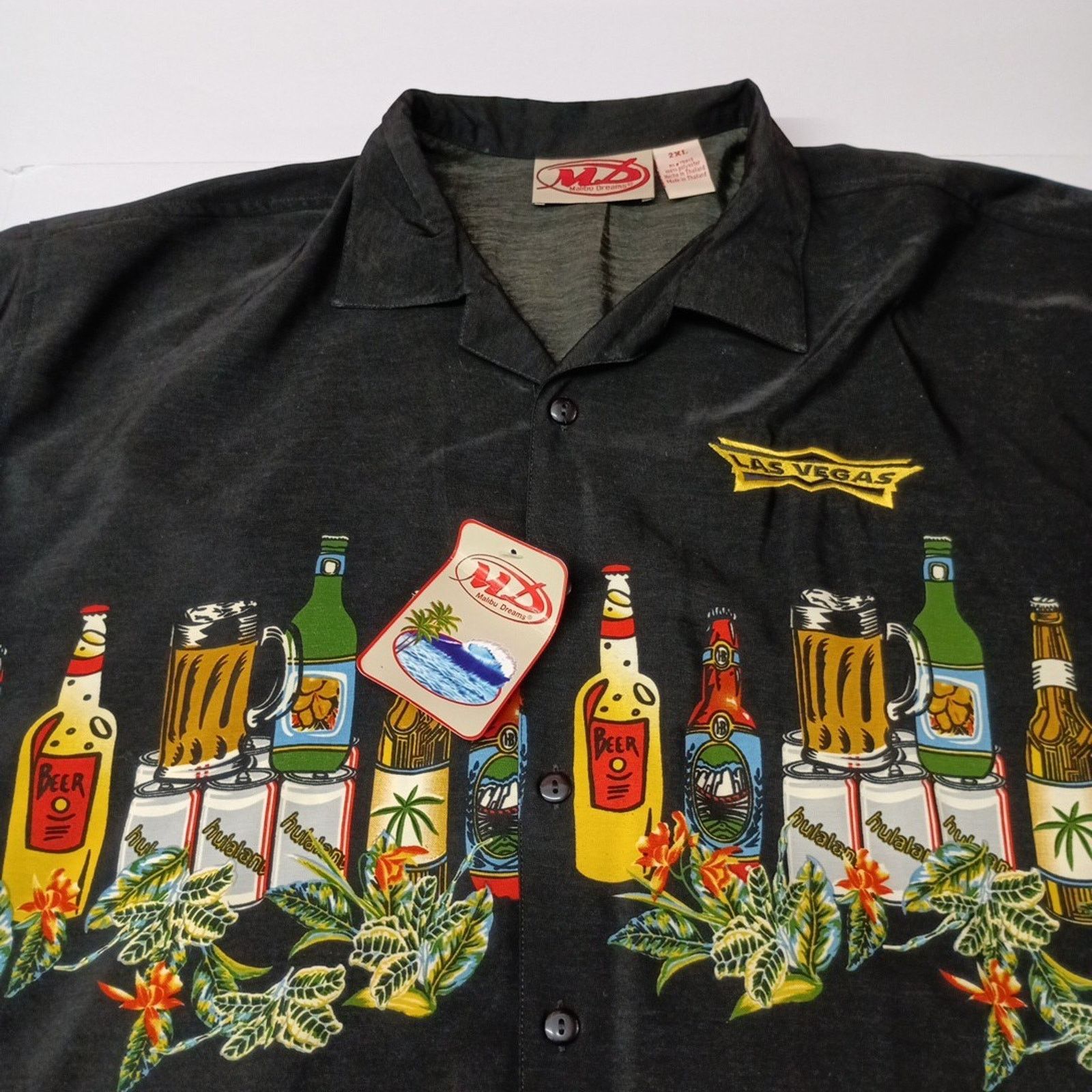 Other MD Malibu Dreams Men's Black Beer Las Vegas Shirt Size 2XL Size US XXL / EU 58 / 5 - 2 Thumbnail