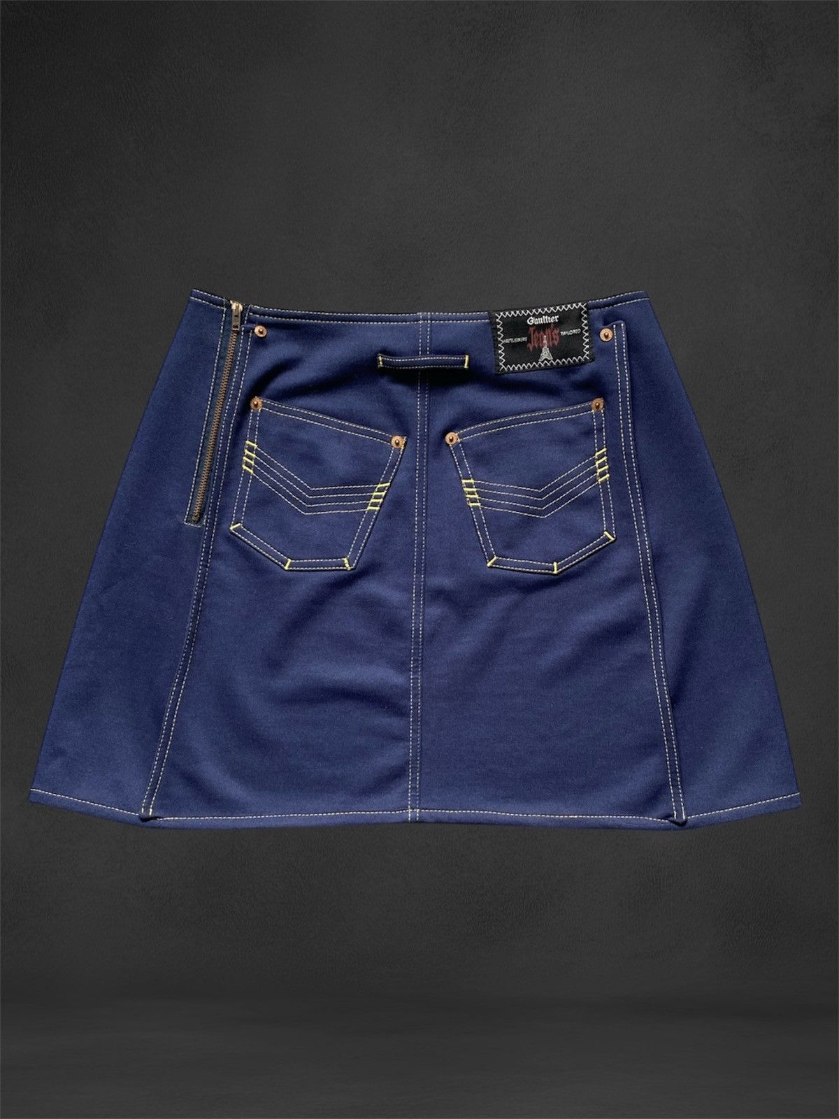 Jean Paul Gaultier Women’s Archival Gaultier Jeans Blue Polyester Mini Skirt Size 28" / US 6 / IT 42 - 19 Thumbnail
