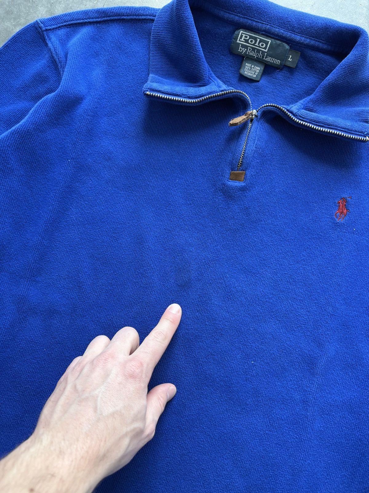 Polo Ralph Lauren Vintage Y2K Polo Ralph Lauren Quarter Zip Sweatshirt Size US L / EU 52-54 / 3 - 5 Thumbnail