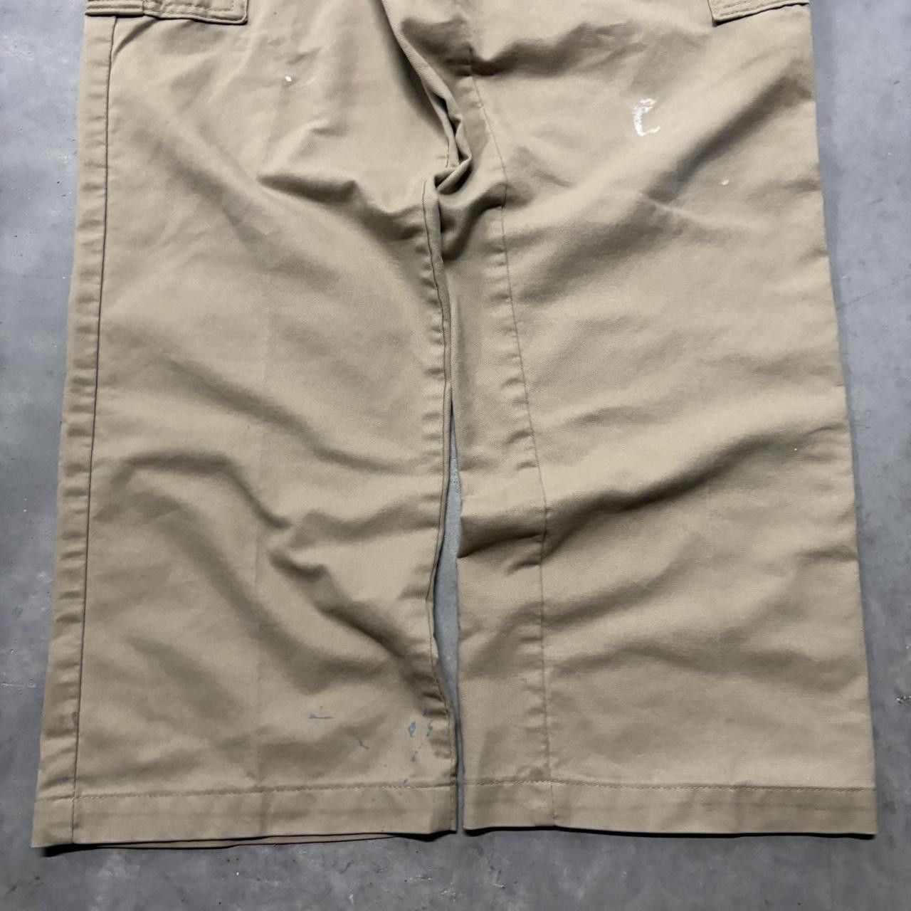 Dickies × Vintage Crazy Vintage Y2K/2000s Khaki Tan Dickies Streetwear Skater Style Cargo Pants! Size US 36 / EU 52 - 6 Thumbnail