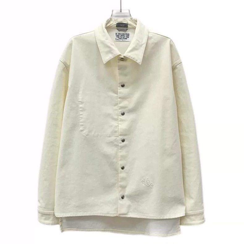 Dior Dior Beige letter embroidery cotton lapel single-breasted l Size US M / EU 48-50 / 2 - 1 Thumbnail