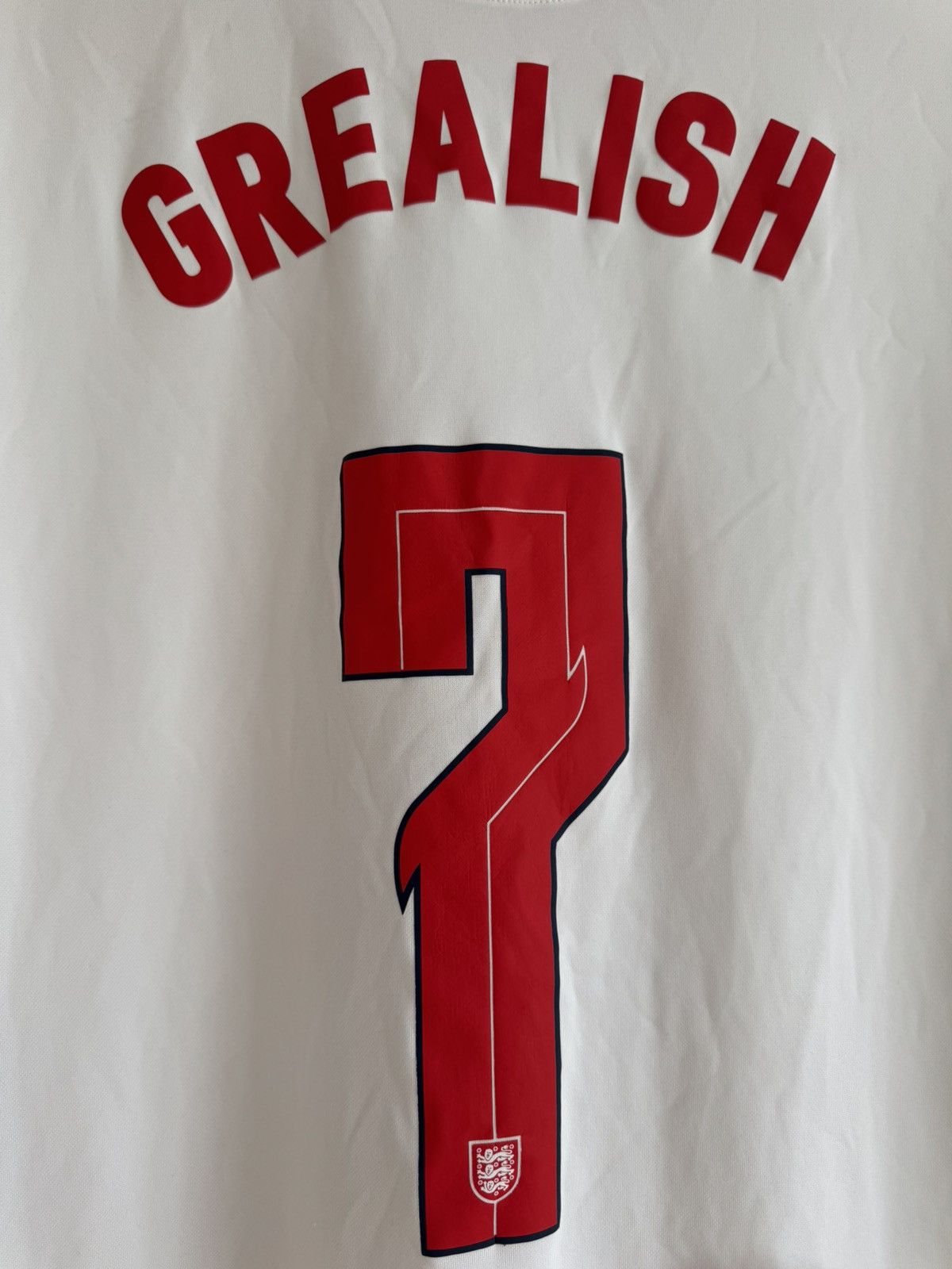Nike Jack Grealish #7 England 2020-2021 Home Soccer Jersey Kit Size US XXL / EU 58 / 5 - 10 Thumbnail