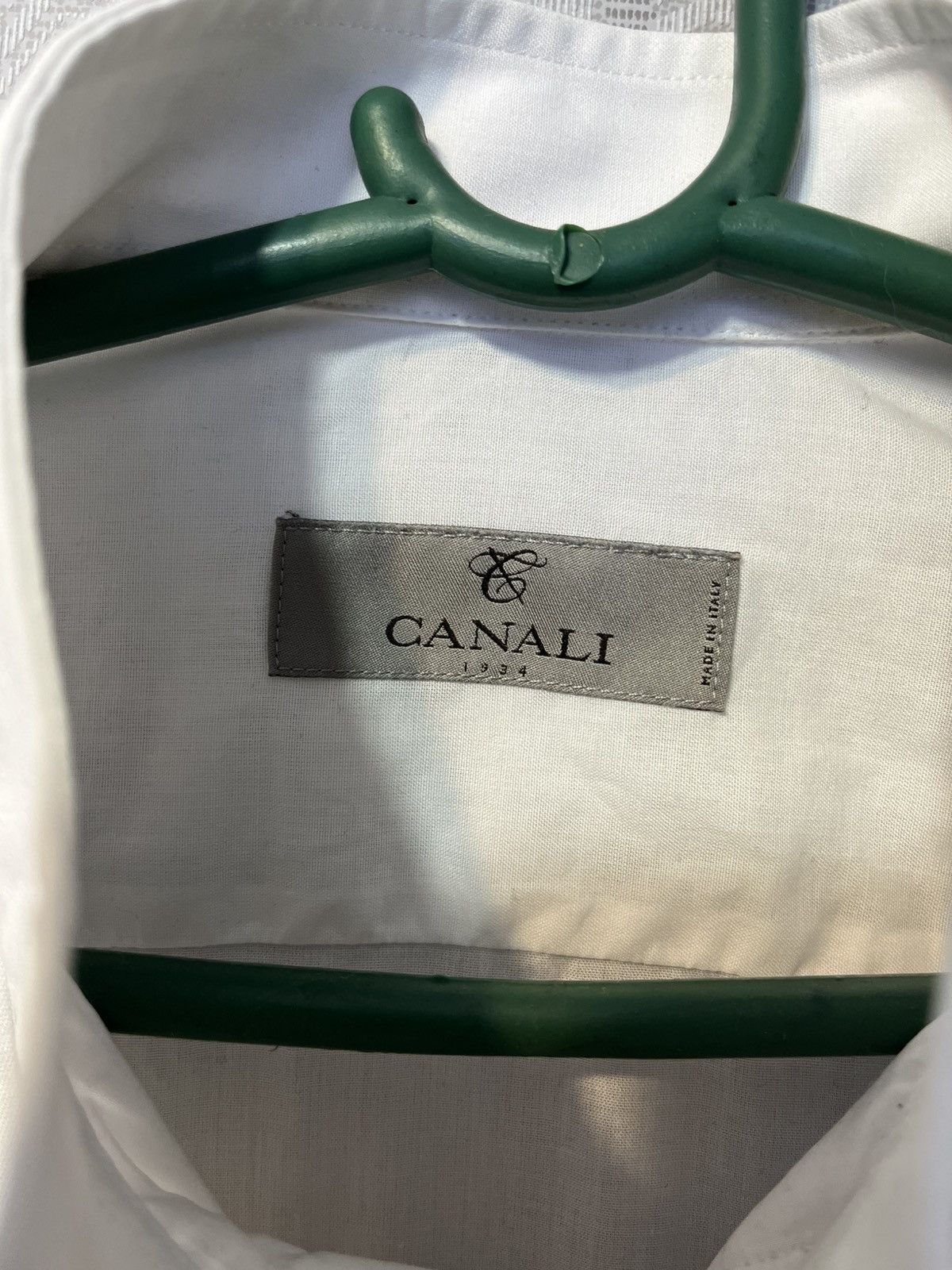 Canali Canali Luxury White Slim Fit Shirt Button Up Made in Italy Size US S / EU 44-46 / 1 - 7 Thumbnail