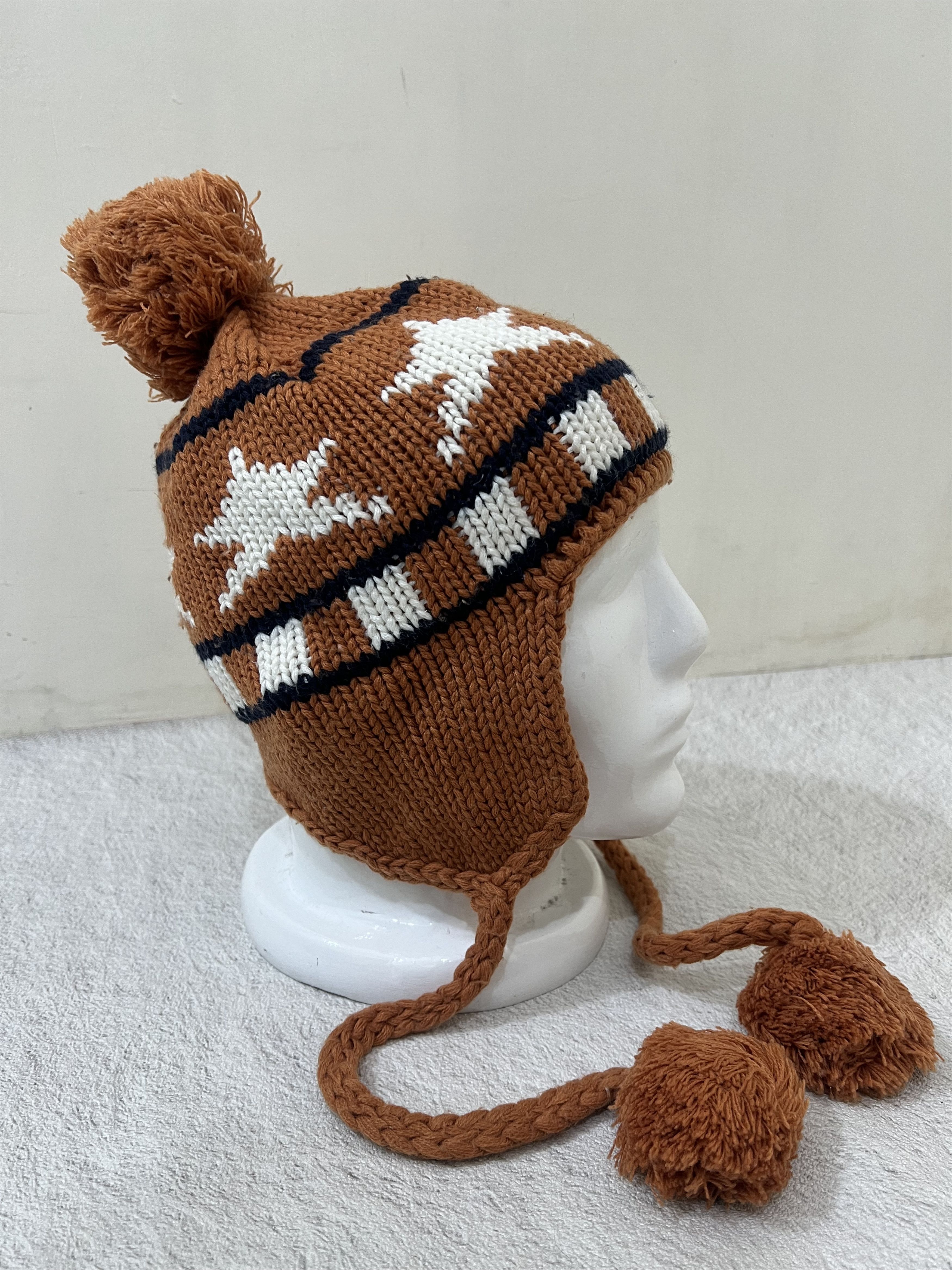 Japanese Brand 2000s Archival Hysteric Ear Flap Star Knit Beanie y2k Ifsix Size ONE SIZE - 4 Thumbnail