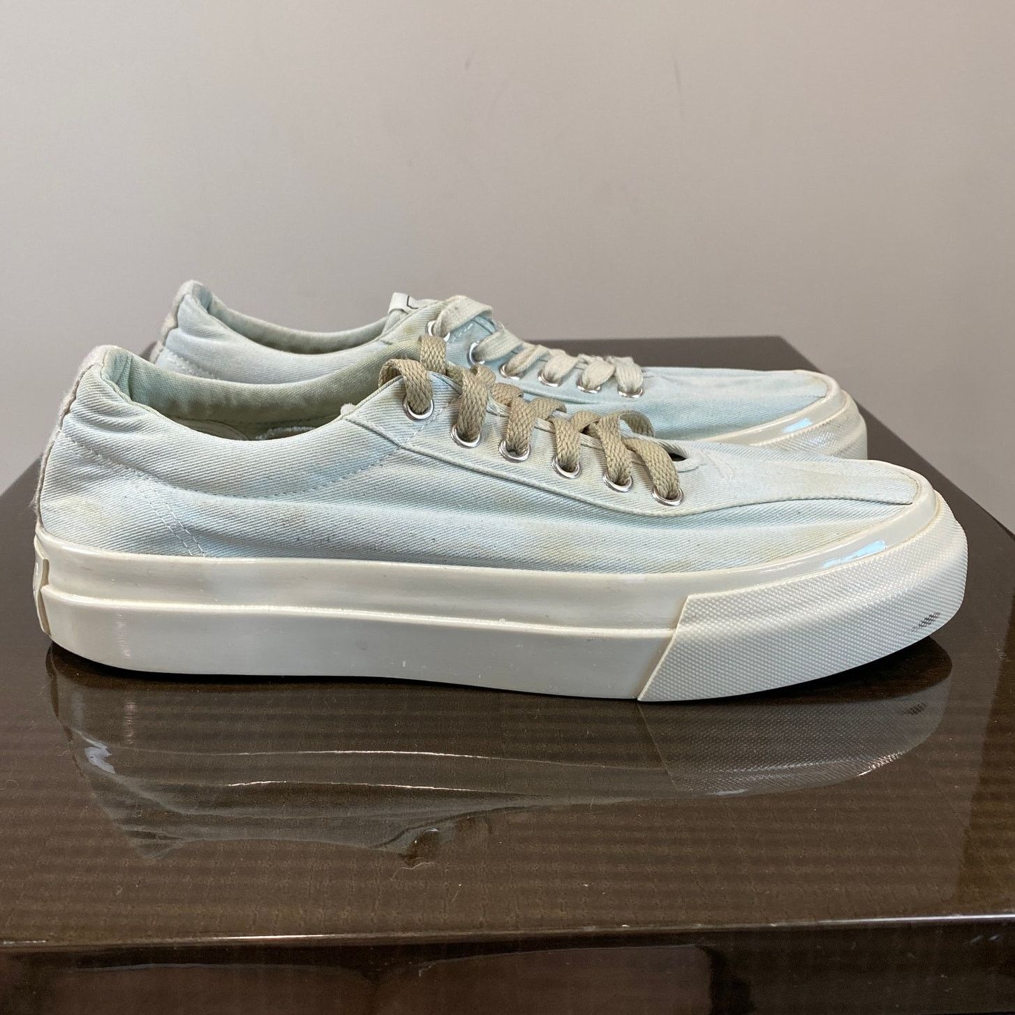 Stepney Workers Club Stepney Workers Club SWC Dellow Canvas Sneakers Shoes 42/ 9 Size US 9 / EU 42 - 4 Thumbnail