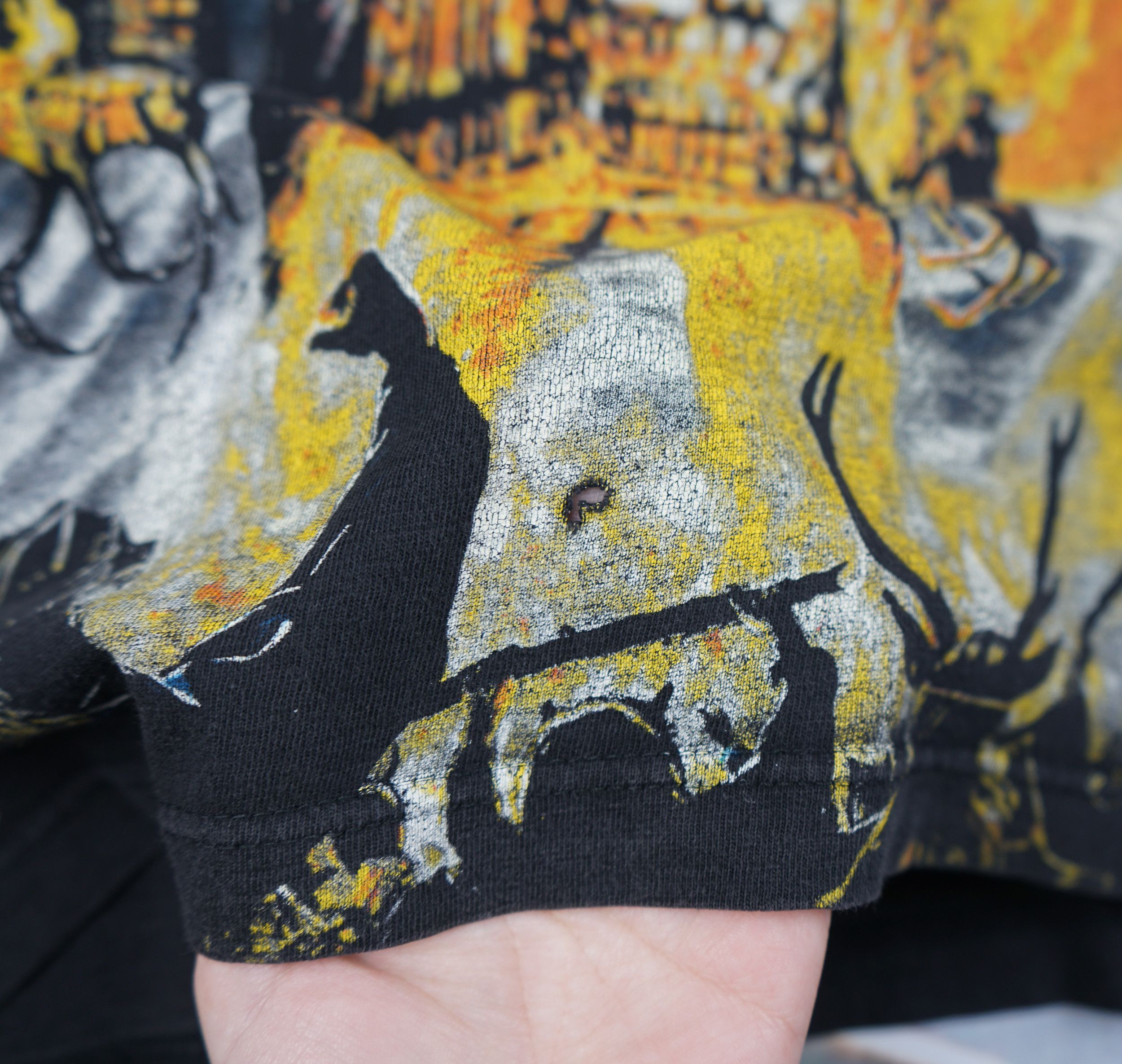 Band Tees × Vintage Vintage 2000 Iron Maiden The Wicker Man T-Shirt Size US L / EU 52-54 / 3 - 4 Thumbnail