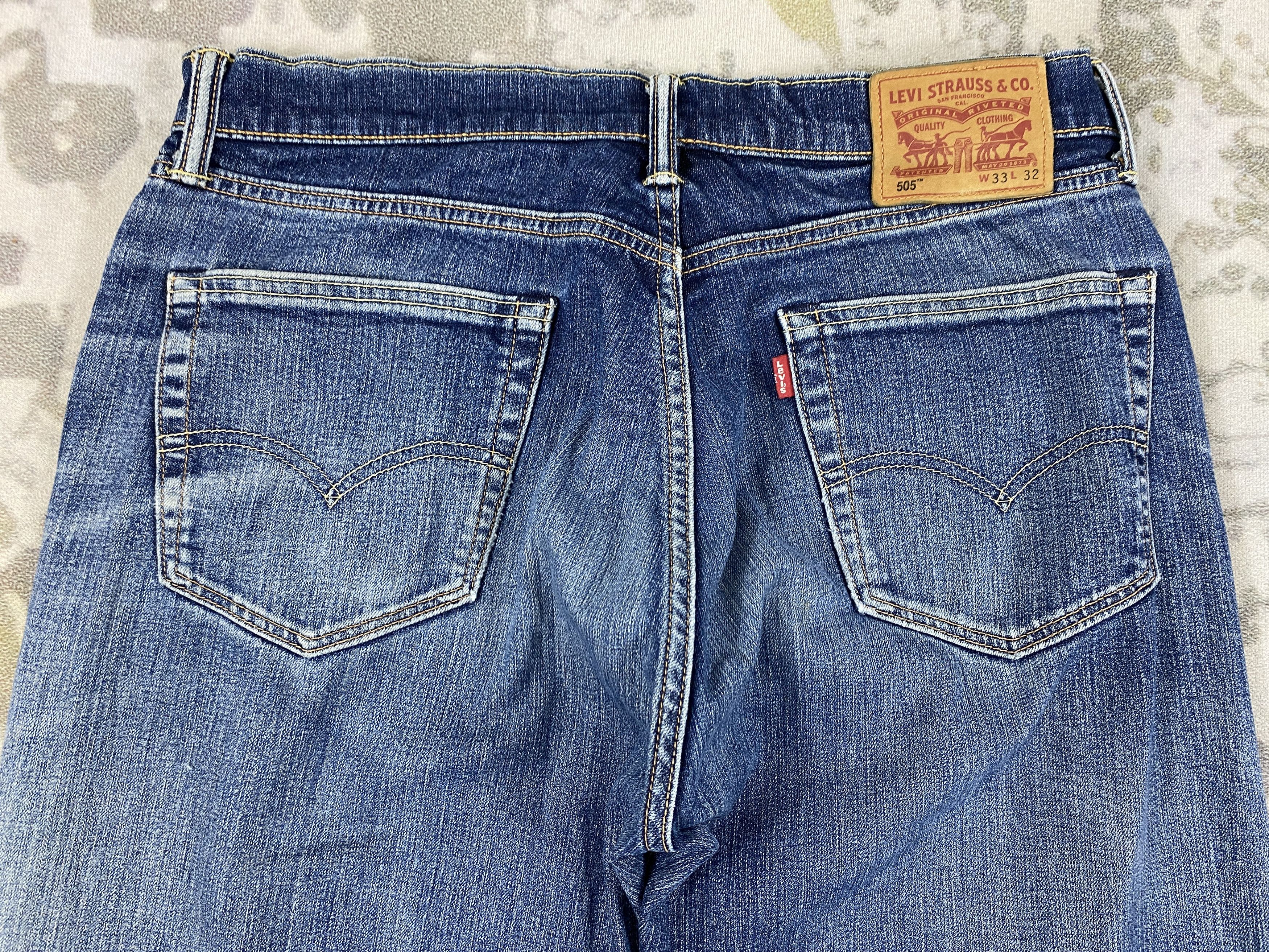 Levi's × Vintage Distressed Blue Vintage Levi's 505 Jeans 34x29 Denim- JN3755 Size US 34 / EU 50 - 4 Thumbnail