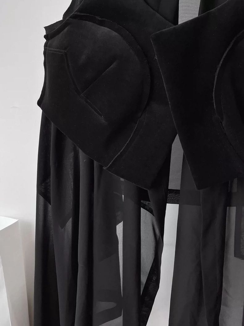 Comme des Garcons Comme Des Garcons Velvet tulle irregular waistcoat Size S / US 4 / IT 40 - 4 Thumbnail