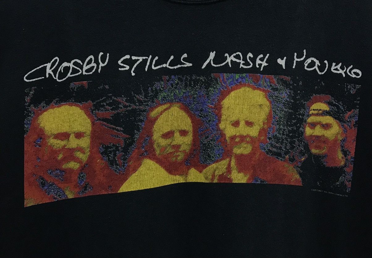 Anvil × Band Tees Vintage Crosby,Stills,Nash&Young Looking Forward Shirt Size US L / EU 52-54 / 3 - 3 Thumbnail