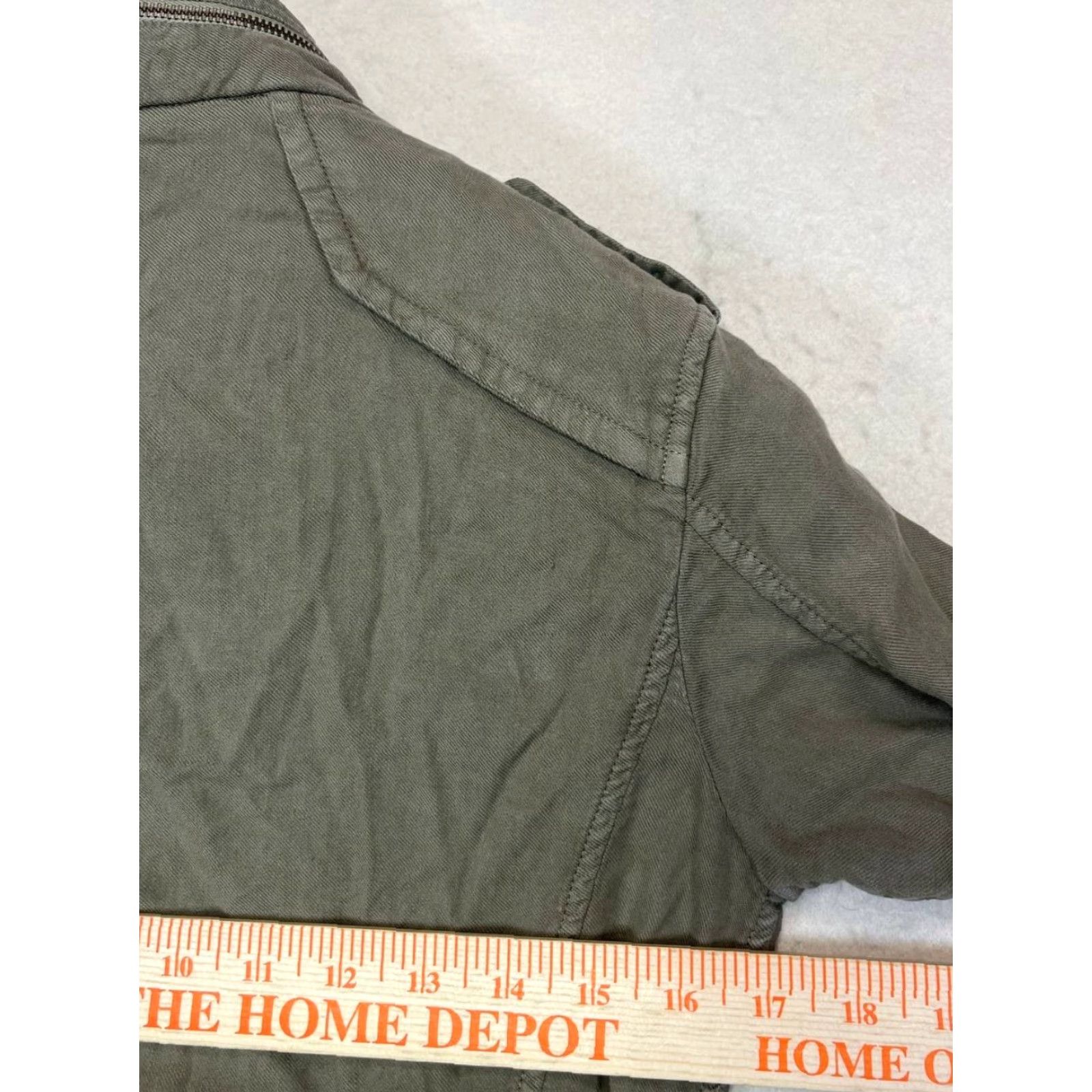 Olive Comptoir des Cotonniers Military Jacket Women's 36 Olive Brown Cotton Button Utility Safari Casual Size XS / US 0-2 / IT 36-38 - 5 Thumbnail