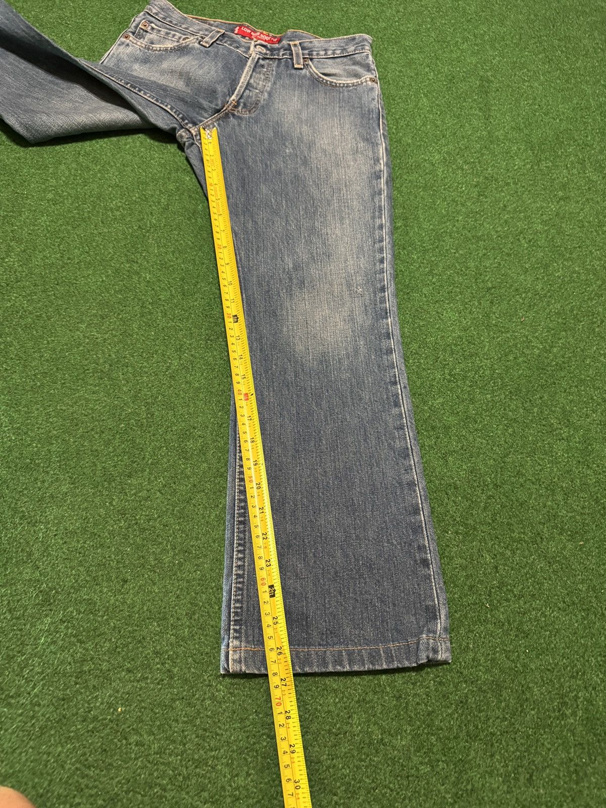 Levi's Vintage Clothing Levis 527 Button Fly Low Rise Bootcut 29x27 Denim Jeans Size US 29 - 8 Thumbnail