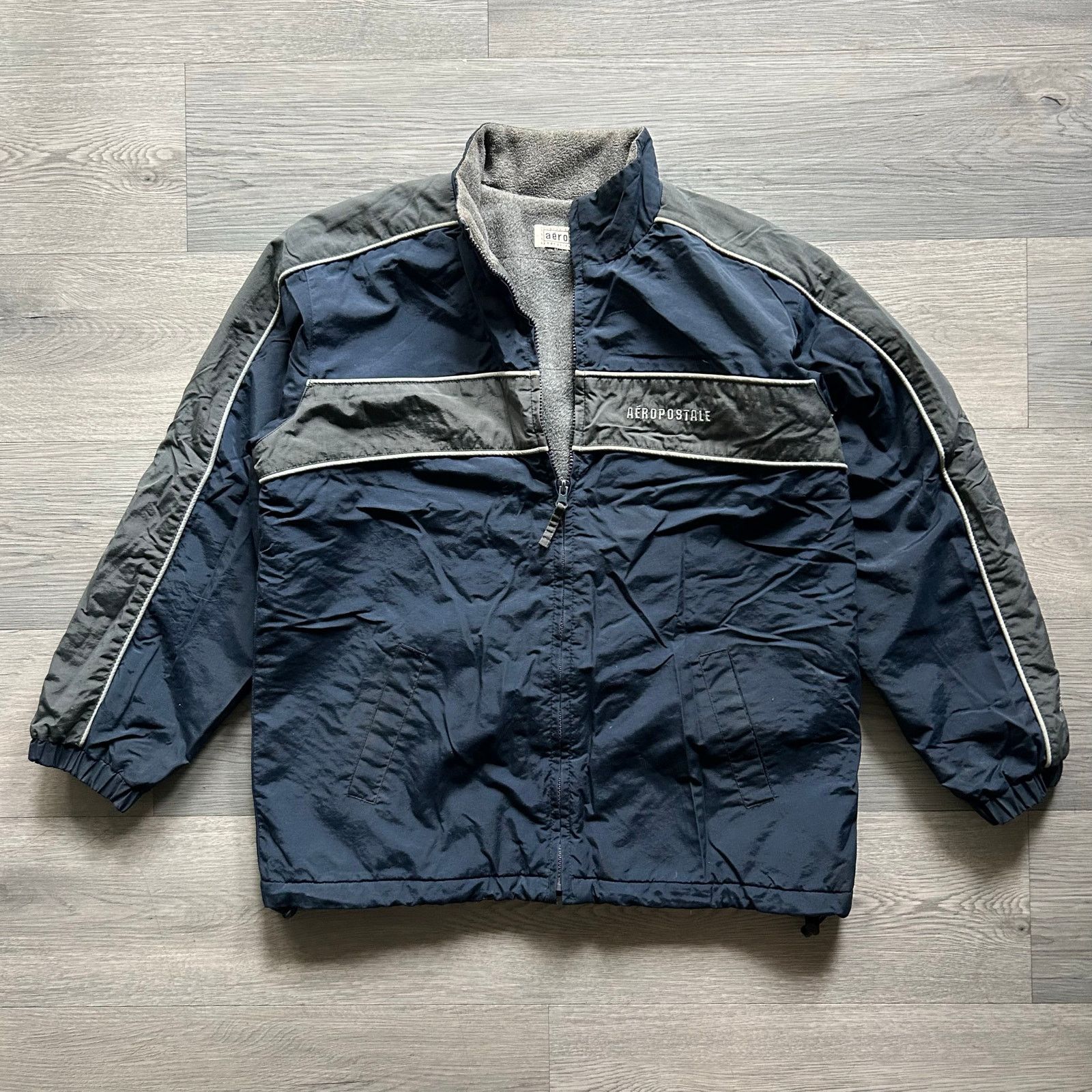 Aeropostale Vintage 1990s Aeropostale A87 Fleece Lined Full Zip Jacket Size US L / EU 52-54 / 3 - 2 Thumbnail