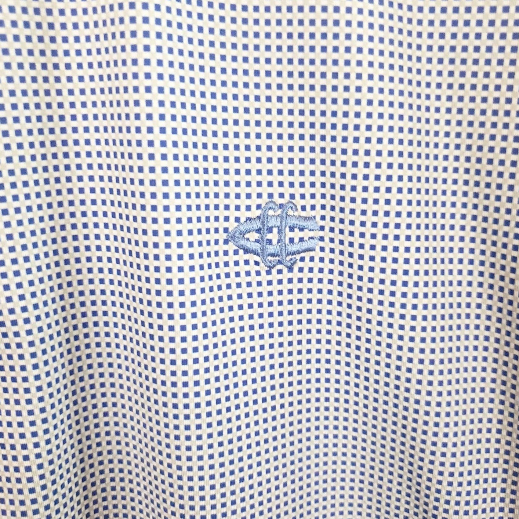 Vintage Turtleson Polo Shirt Men's L Blue Microcheck Short Sleeve Geometric Breathable Stretch Golf Preppy Logo Polo Blackout Size US L / EU 52-54 / 3 - 5 Thumbnail