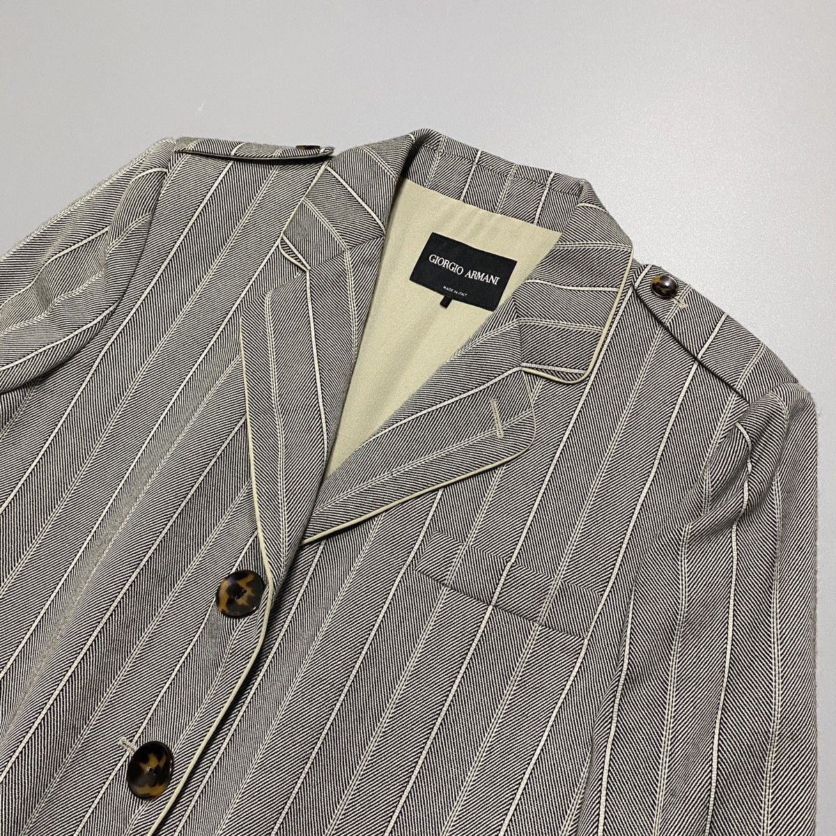 Giorgio Armani Pinstripe Jacket Size US L / EU 52-54 / 3 - 2 Thumbnail