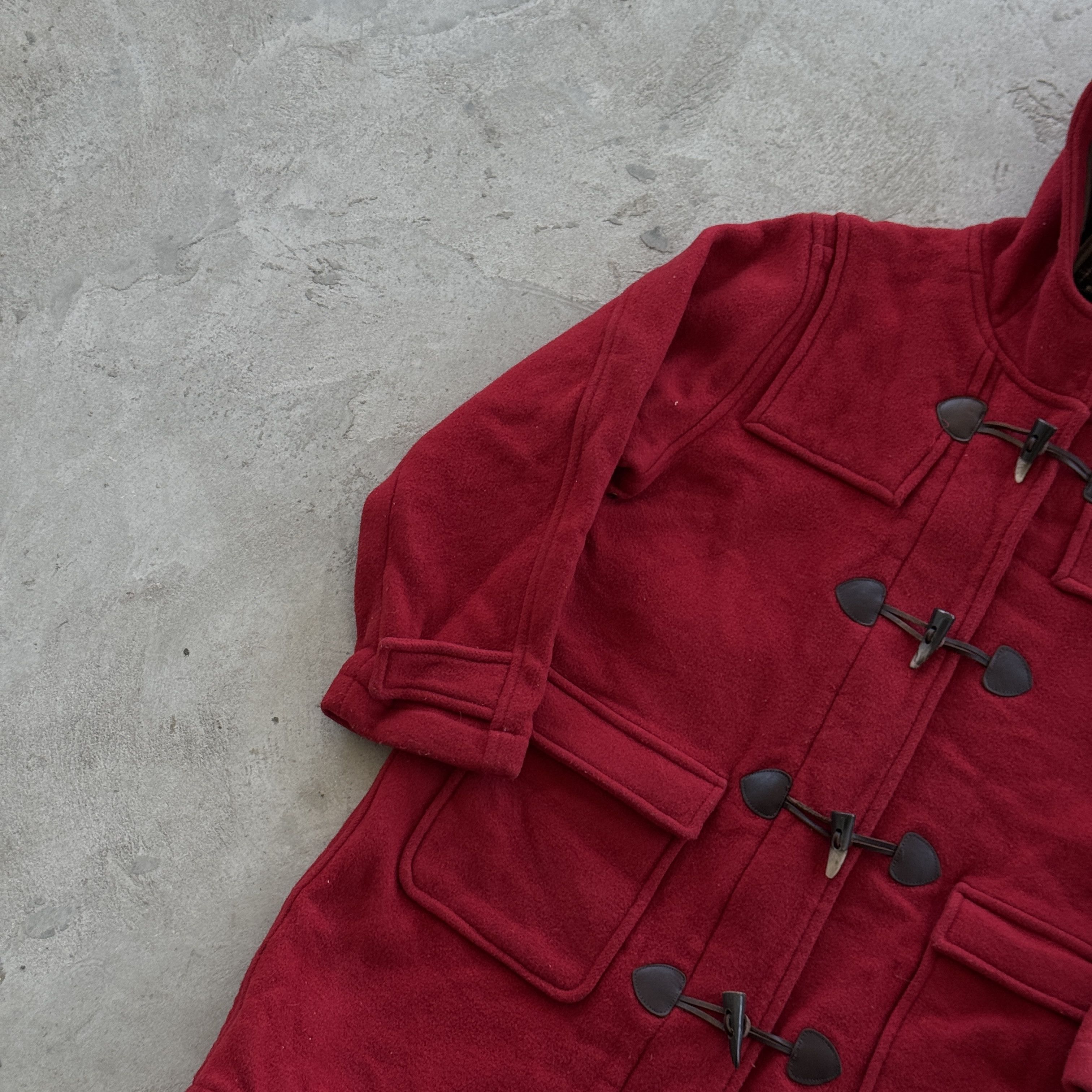 Barbour Red Barbour Wool Cashmere Duffle Coat Tartan Lining Size 16 Size L / US 10 / IT 46 - 5 Thumbnail