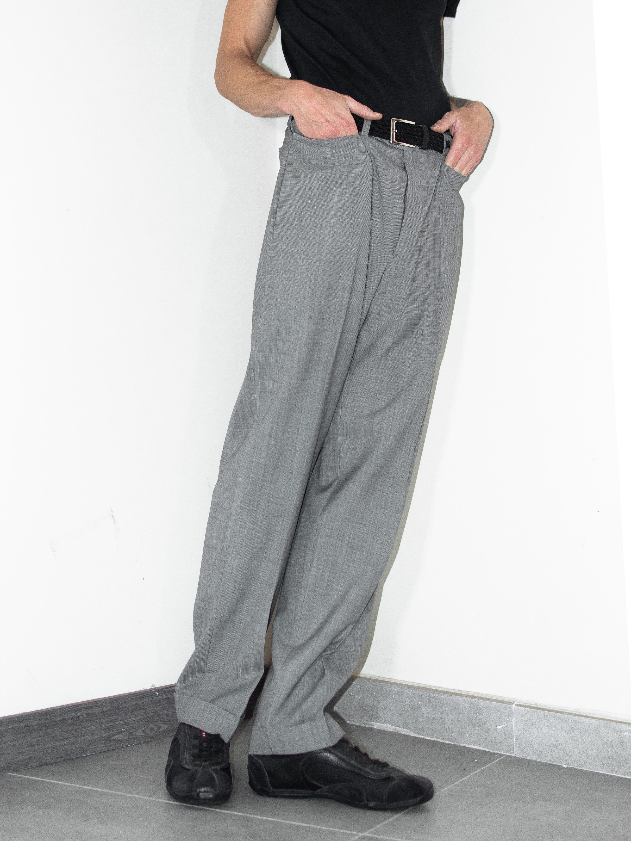 Burberry × Designer × Vintage 90s Vintage luxury Grey Wool Burberry chino trousers Size US 29 - 4 Thumbnail
