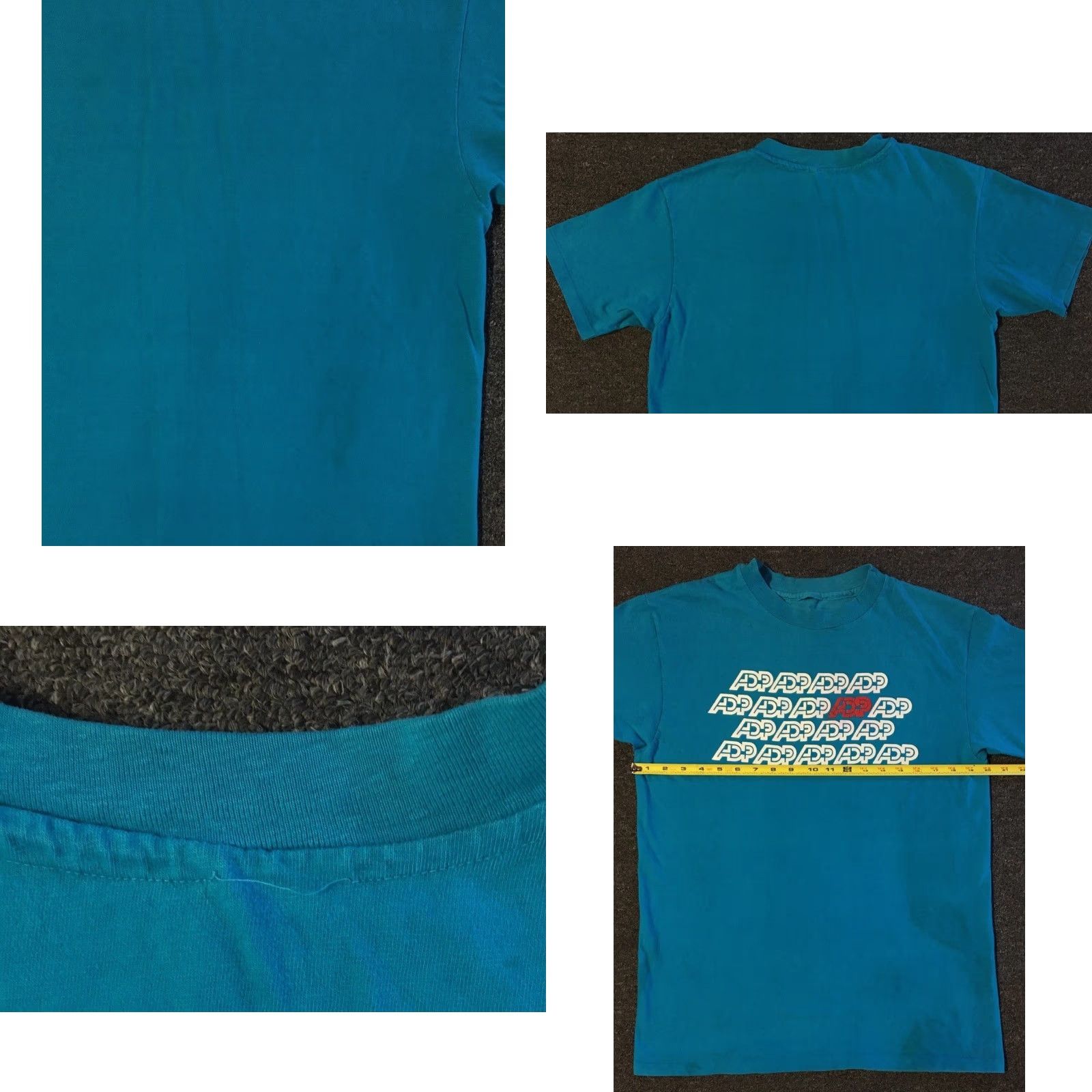 Apple VINTAGE ADP Shirt Mens L Blue 80s Distressed Cotton Single Stitch Windows Microsoft Nike Lyrics? (Note: Ensure only original words used; no new words) Size US L / EU 52-54 / 3 - 10 Thumbnail