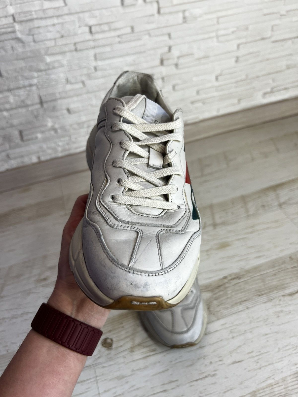 Gucci Gucci Rhyton 523535 Sneakers Chunky Leather Sneakers Size6.5 Size US 6.5 / EU 39-40 - 12 Thumbnail