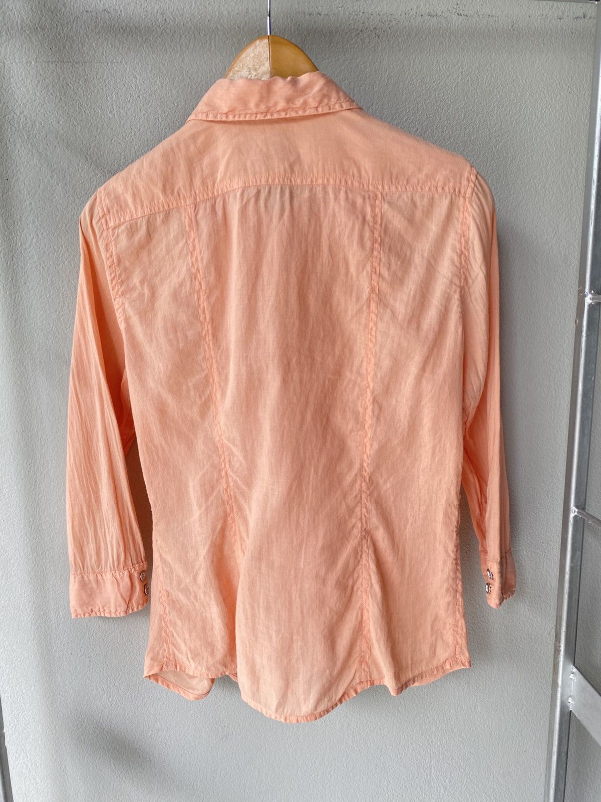 Marithe + Francois Girbaud MARITHE + FRANCOIS GIRBAUD Peach Ruffled Blouse Size M / US 6-8 / IT 42-44 - 10 Thumbnail