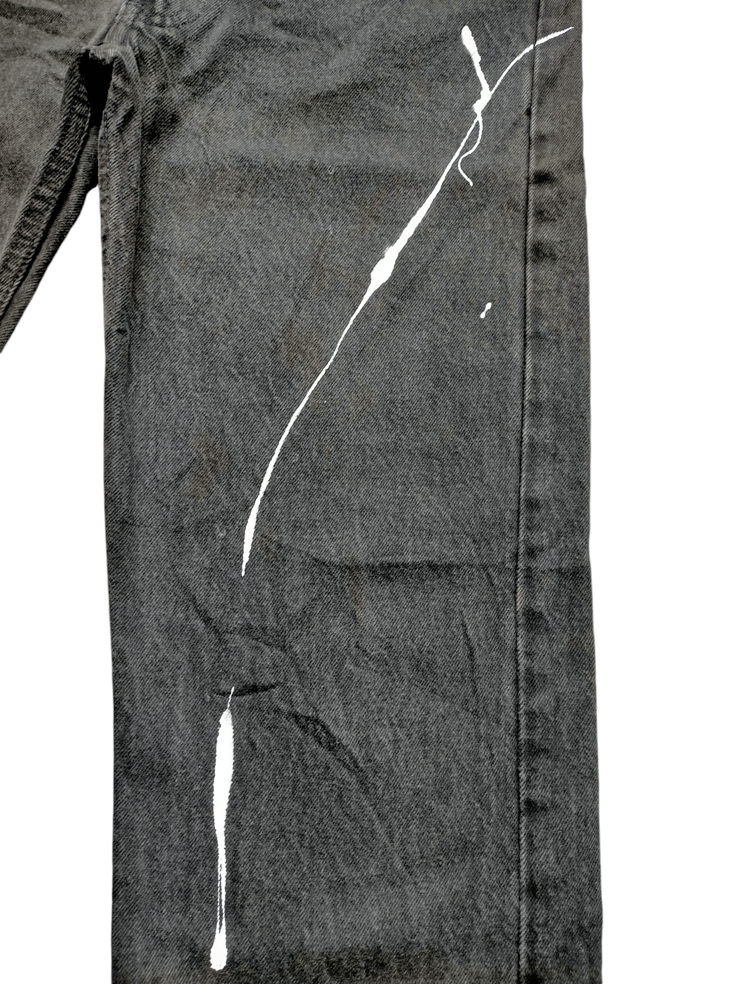 Levi's Vintage 80s-90s Levis Super Black Usa Painted Denim Size US 32 / EU 48 - 8 Thumbnail