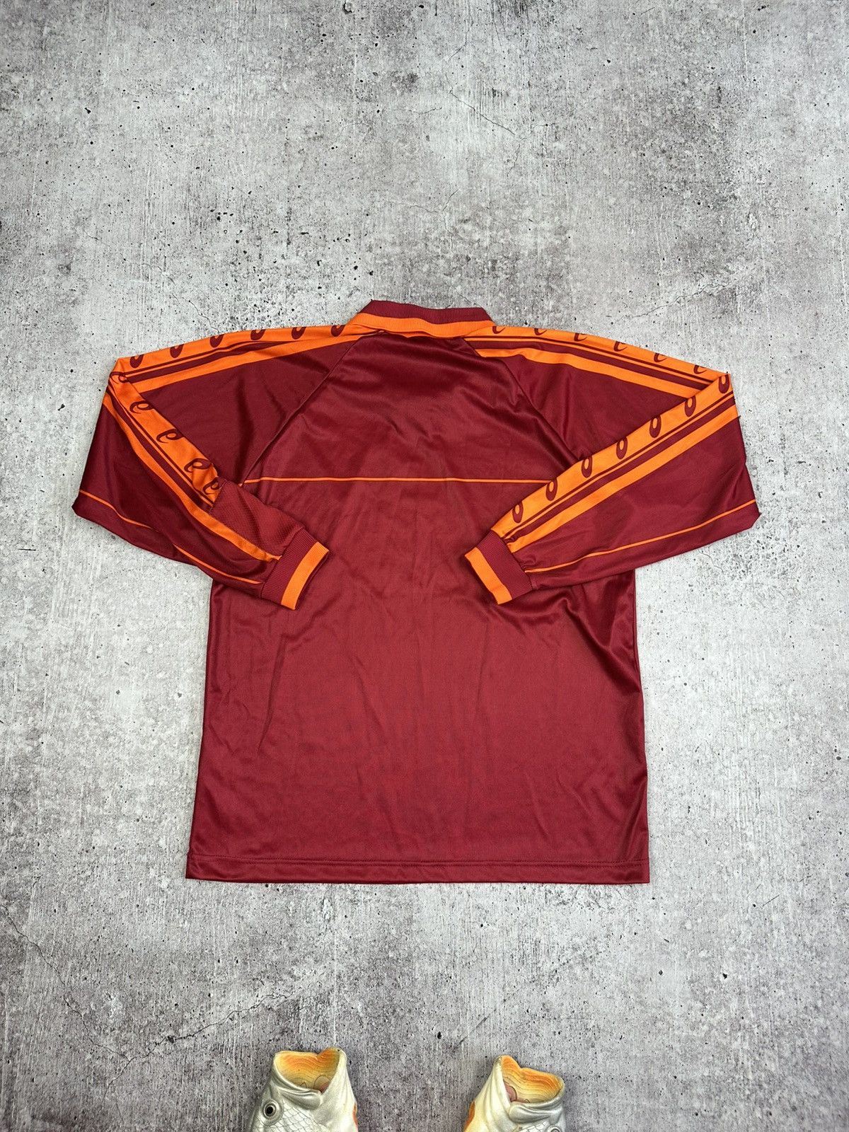 Asics 1995/96 Asics AS Roma Vintage Long Sleeve Soccer Jersey Size US M / EU 48-50 / 2 - 12 Thumbnail