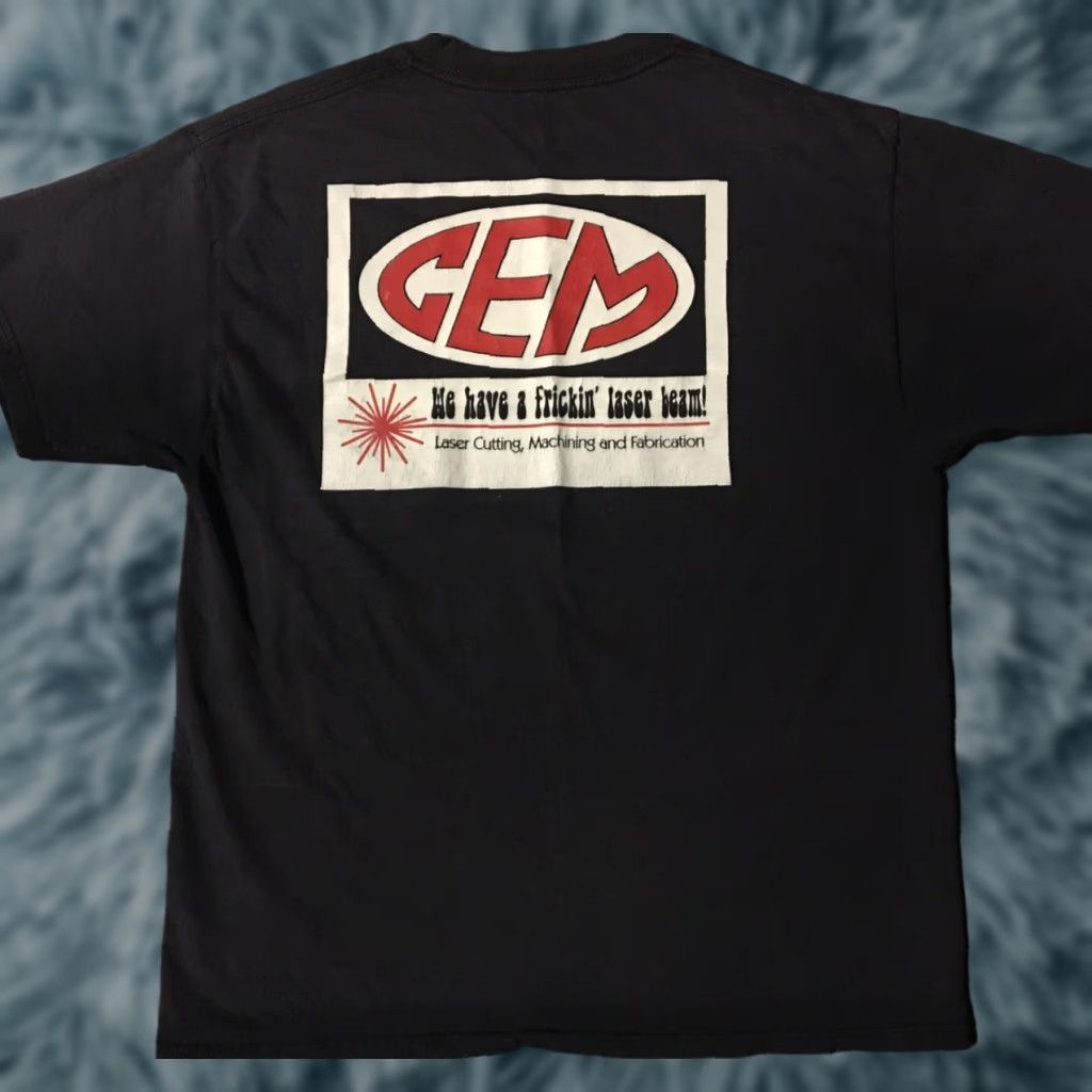 Thrasher VINTAGE We Have A Frickin Laser Beam Construction Shirt L Thrashed Black Mens Short Sleeve T-Shirt Grunge Skate 80s 90s Funny Joke Size US L / EU 52-54 / 3 - 1 Thumbnail