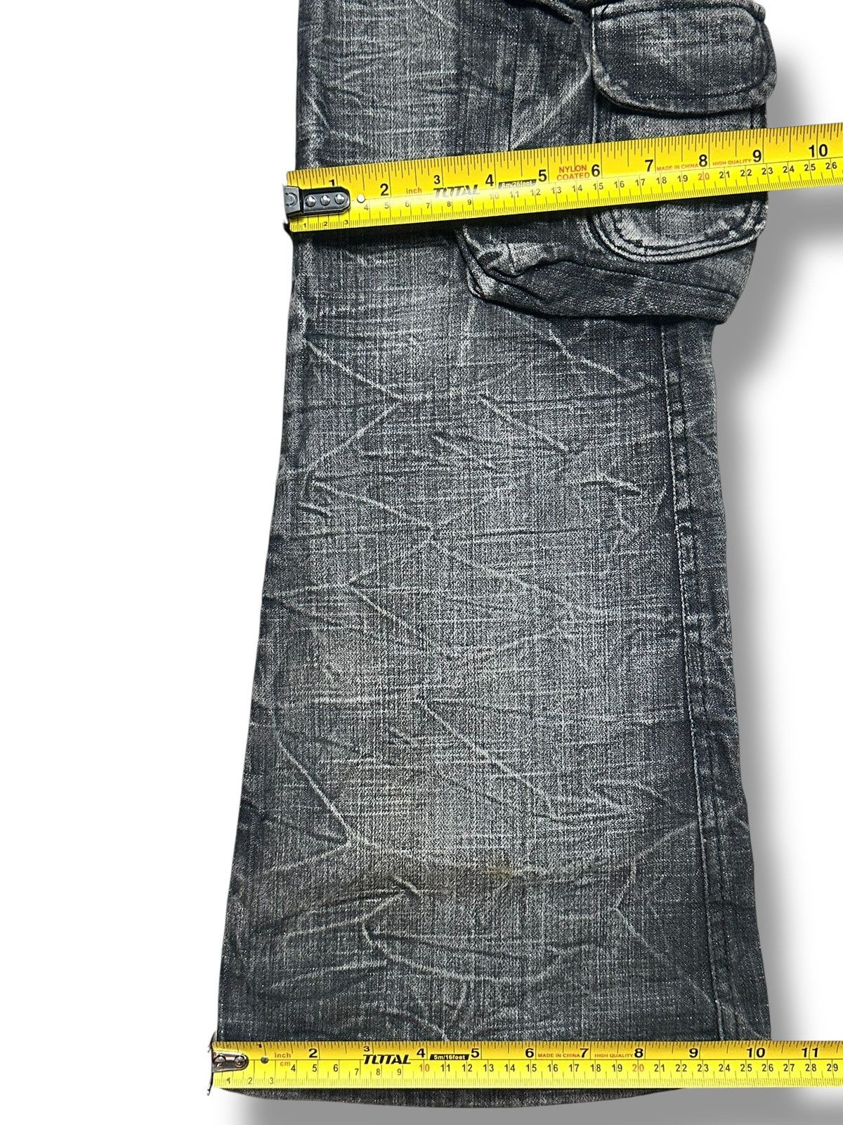 Vintage K.U.I. Cargo Jeans | Rare Japanese Streetwear | Flared Faded Size US 34 / EU 50 - 22 Thumbnail