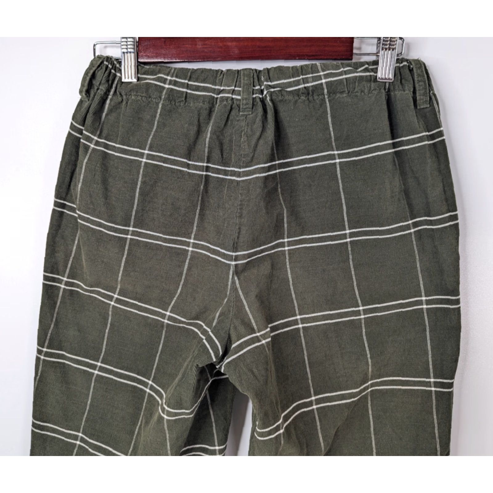 Madewell Madewell Jogger Pants Pants Corduroy Mid Rise Pull On High Rise Womens XS NC364 Green Windowpane Size 26" / US 2 / IT 38 - 4 Thumbnail