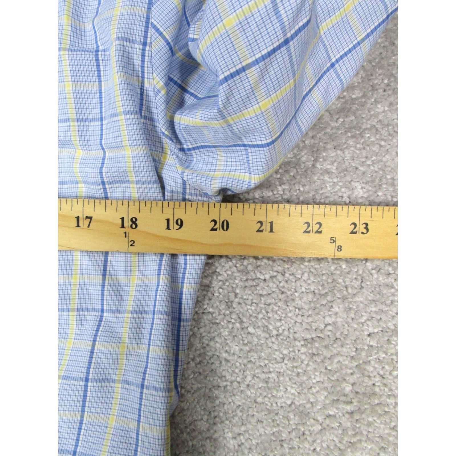 Bonobos VINTAGE Bonobos Dress Shirt Plaid Long Sleeve Mens 15.5 Blue Cotton Button-Down Size 40R - 6 Thumbnail