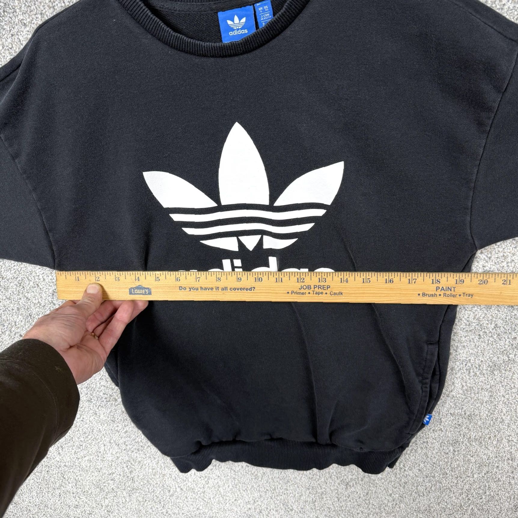 Adidas Adidas Trefoil Sweatshirt Womens XS Black Crewneck Pullover Pockets Athleisure Size XS / US 0-2 / IT 36-38 - 4 Thumbnail