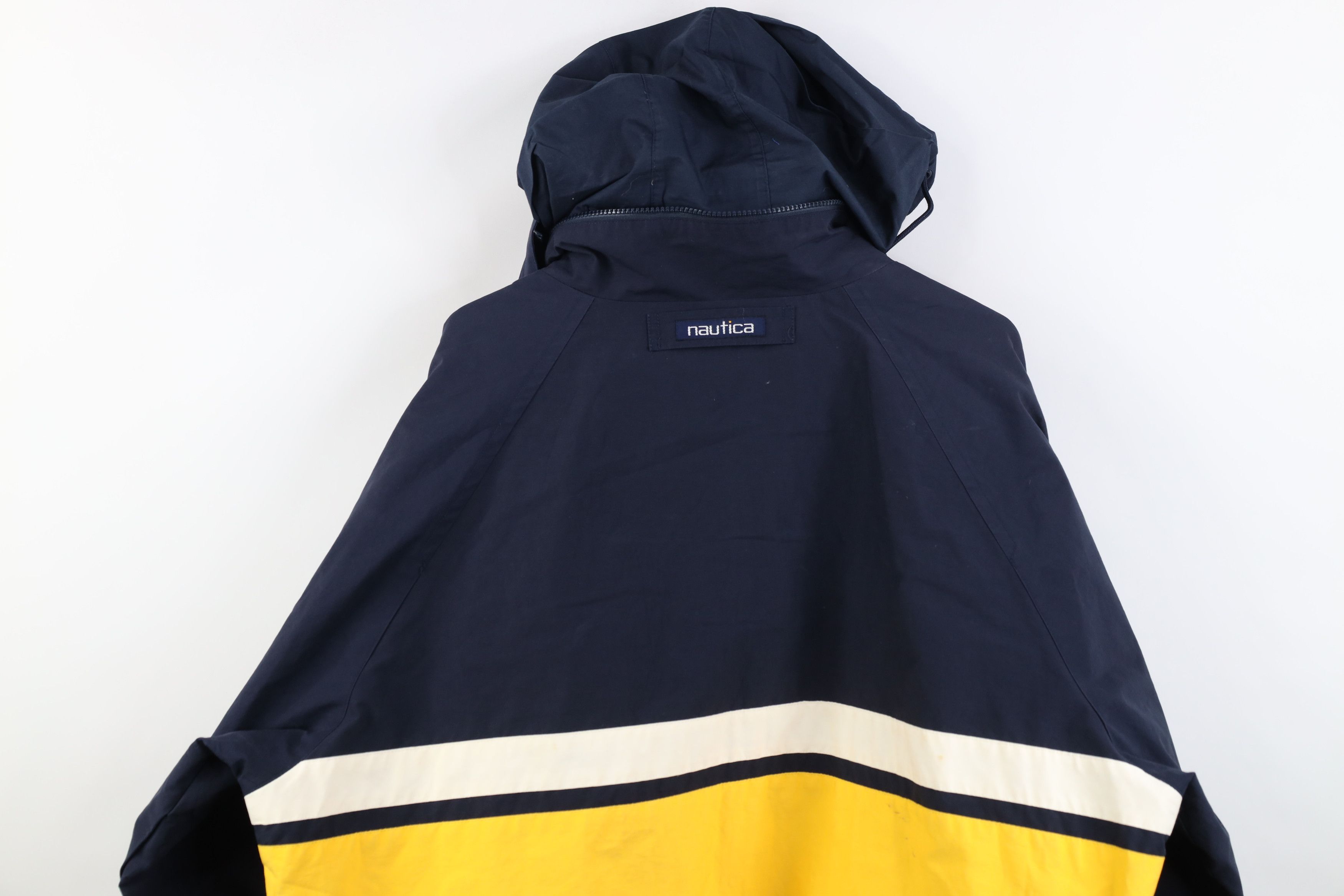 Nautica Vintage 90s Nautica Reversible Hooded Sailing Bomber Jacket Size US XL / EU 56 / 4 - 10 Thumbnail