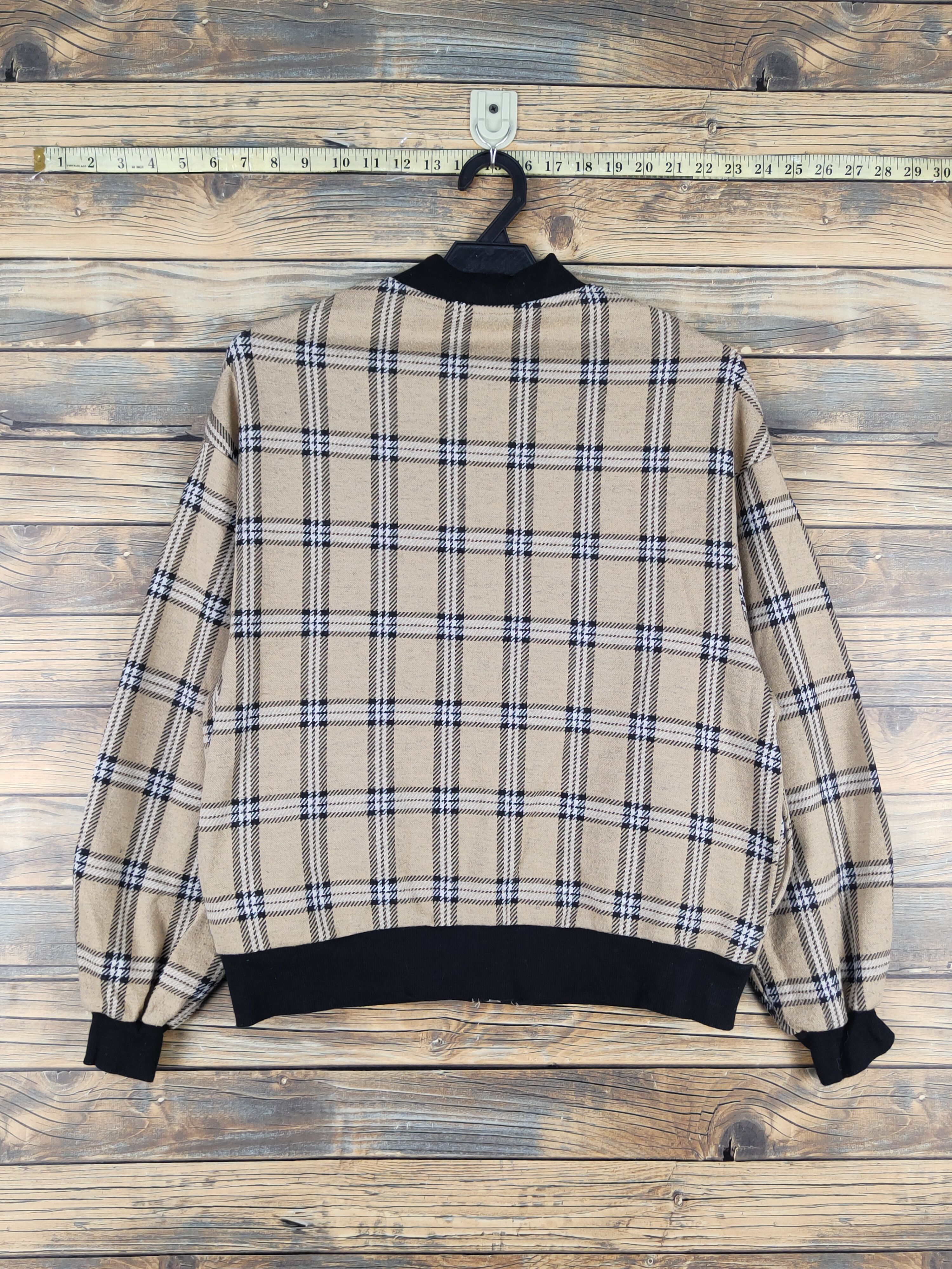 Homespun Knitwear × Japanese Brand × Vintage Bliatorm Light Brown checkered Sweaters # W1337 Size US S / EU 44-46 / 1 - 7 Thumbnail