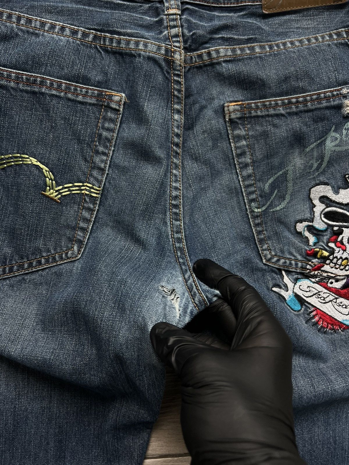 Ed Hardy Vintage Style Ed Hardy Jeans Pants Y2K Avangarde Size US 34 / EU 50 - 11 Thumbnail