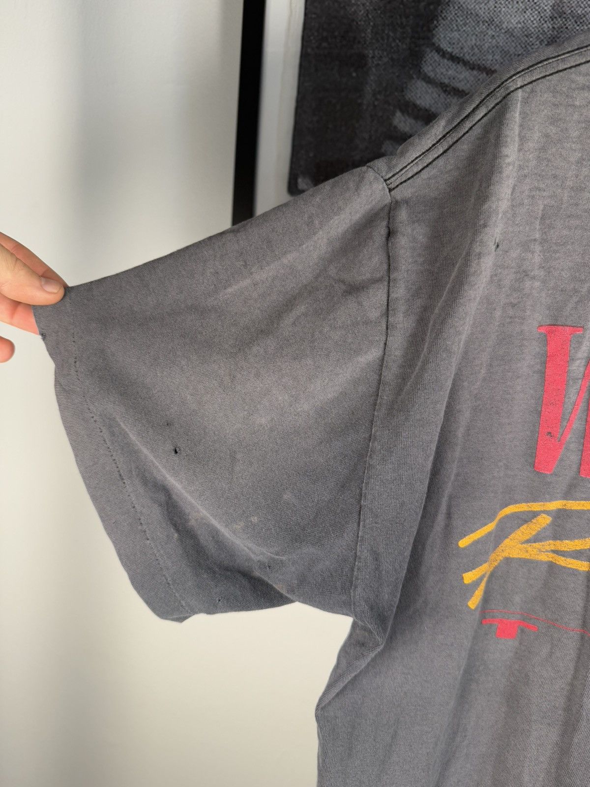 Vintage 🚭INSANE🚭 90s THRASHED FADED 2-COLLAR “WINSTON RACING” SHIRT Size US XL / EU 56 / 4 - 14 Thumbnail