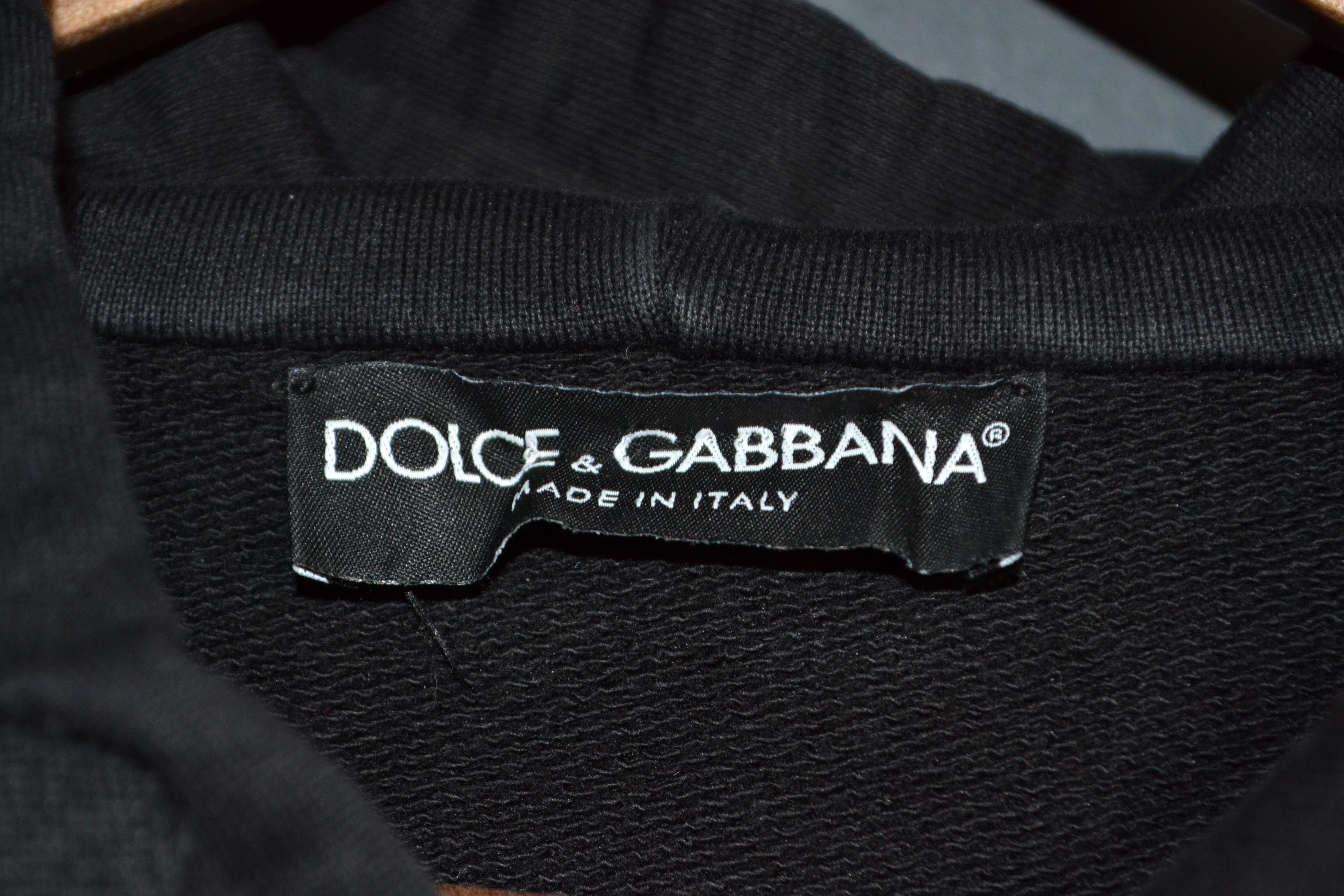Dolce & Gabbana Dolce & Gabbana Black Cotton Hoodie DG Metal Plate Logo 48 M Size US M / EU 48-50 / 2 - 6 Thumbnail