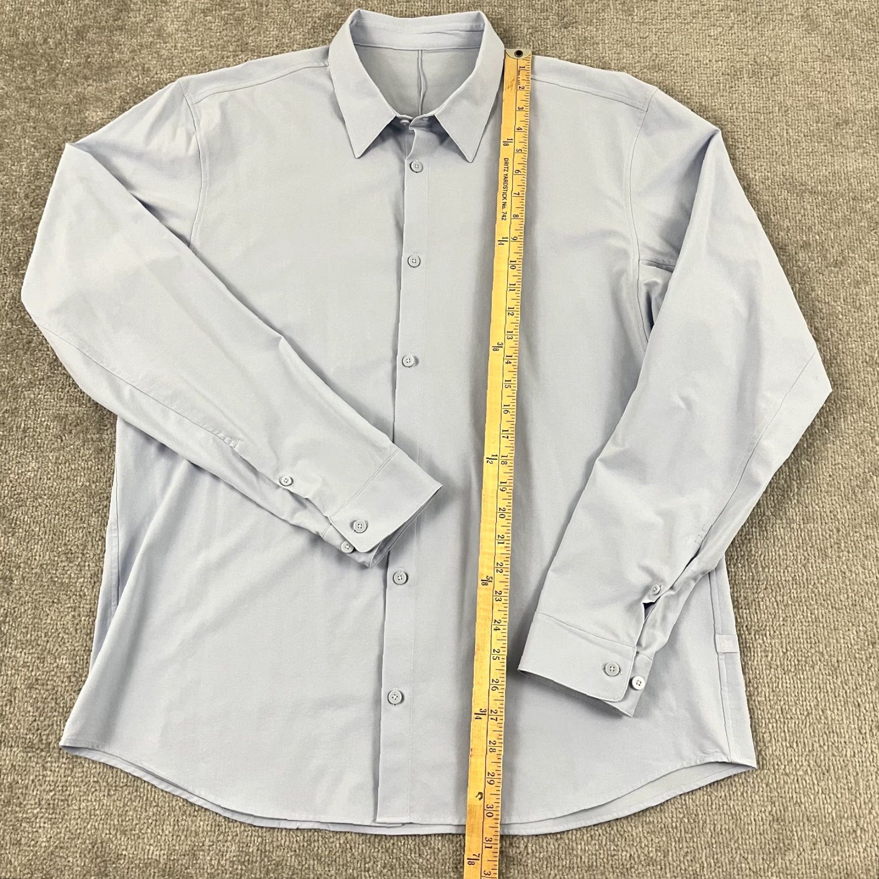 Lululemon LULULEMON Shirt Mens XL Extra Large Blue Button Up Long Sleeve Stretch Casual Size US XL / EU 56 / 4 - 3 Thumbnail