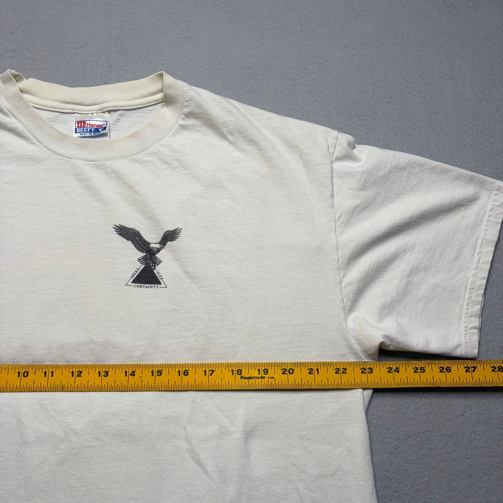 Hanes Vintage Capital America T Shirt Mens XL White Eagle USA 90s Size US XL / EU 56 / 4 - 5 Thumbnail