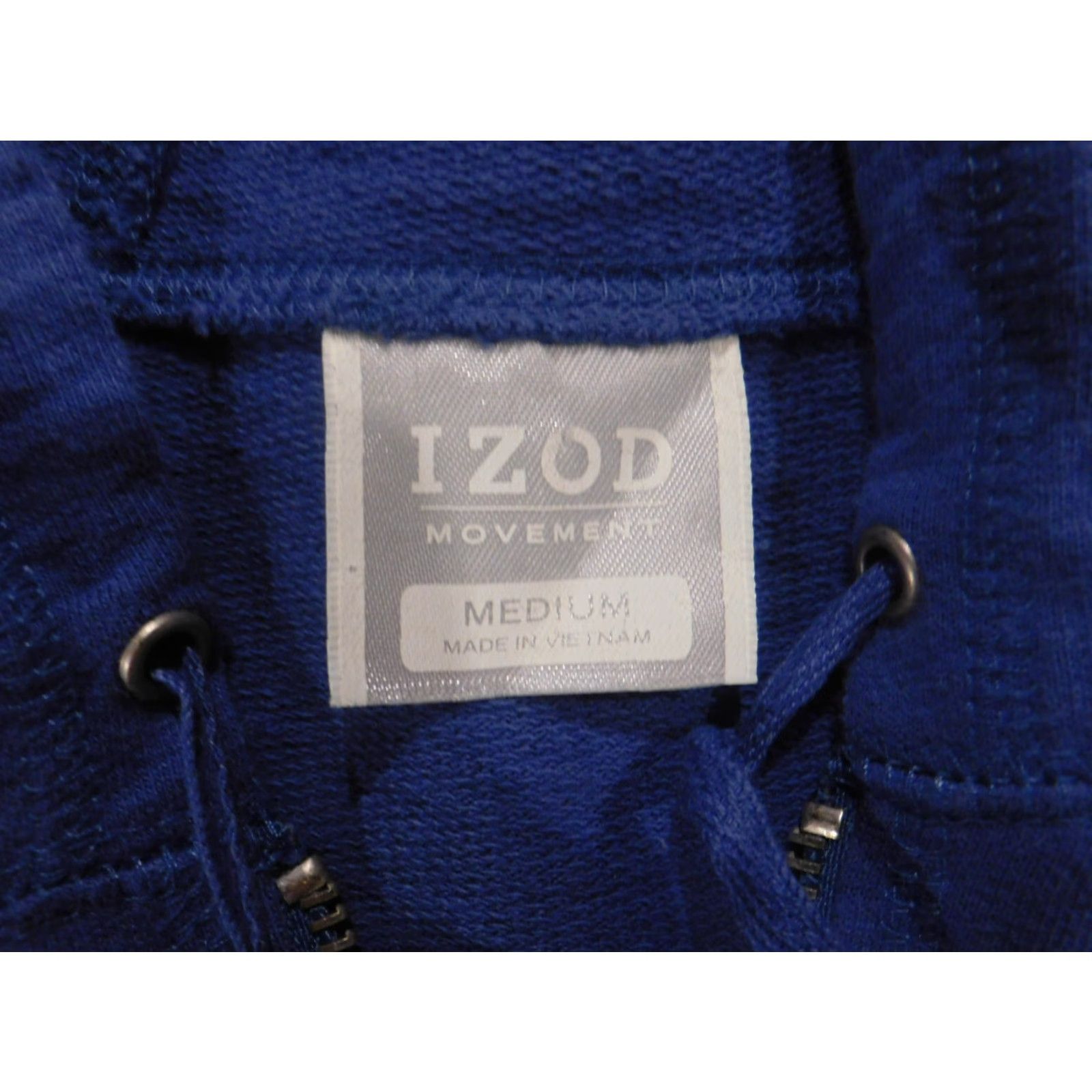 Izod IZOD Sweater Womens M Full Zip Hoodie Stretch blue Cable-Knit Raglan Sleeve Classic Winter Regular Knit Shirt (Blue) Size M / US 6-8 / IT 42-44 - 4 Thumbnail