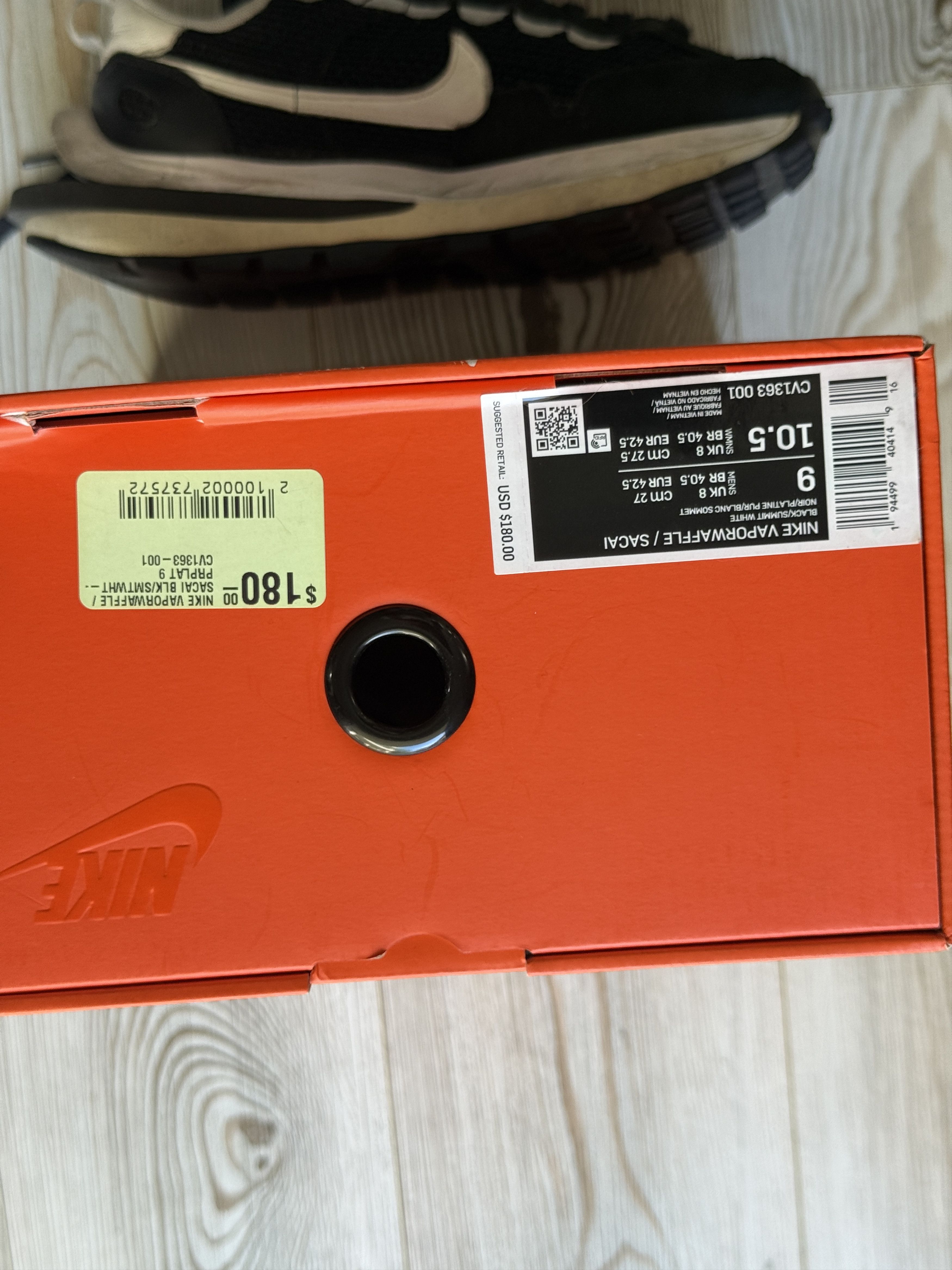 Nike × Sacai NIKE X SACAI VAPORWAFFLE BLACK Size US 9 / EU 42 - 2 Thumbnail