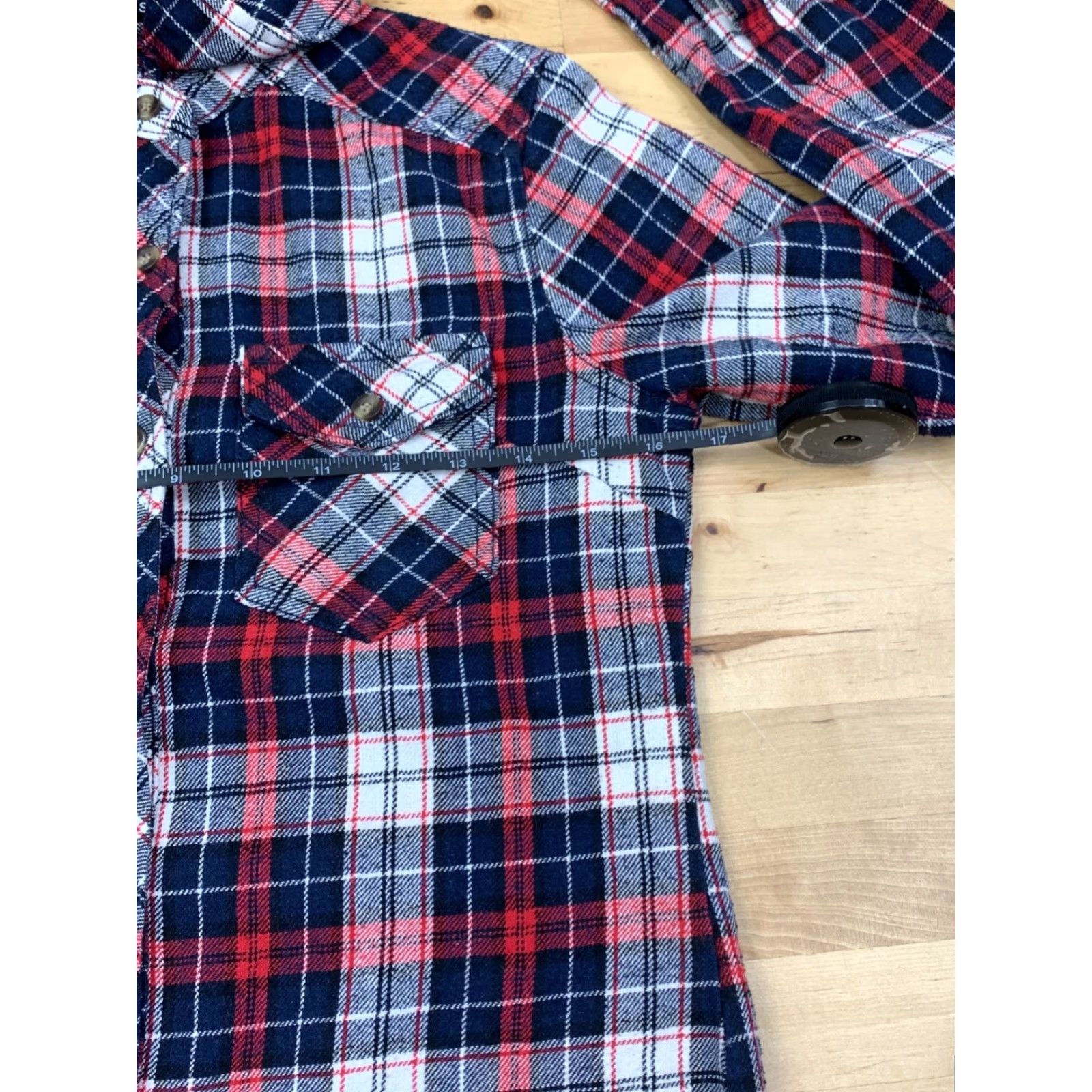 Vintage VINTAGE Fiore Flannel Shirt Womens S Red Blue Plaid 100% Cotton Thick Warm #7535 Size S / US 4 / IT 40 - 5 Thumbnail