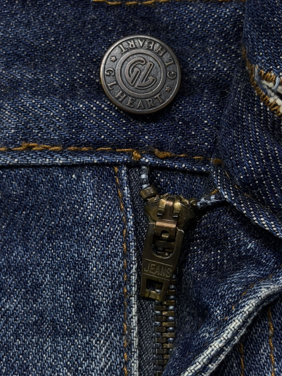 If Six Was Nine Vintage 00s GL Heart Japanese Archive Whisker Denim Jeans 28 Size US 28 / EU 44 - 9 Thumbnail