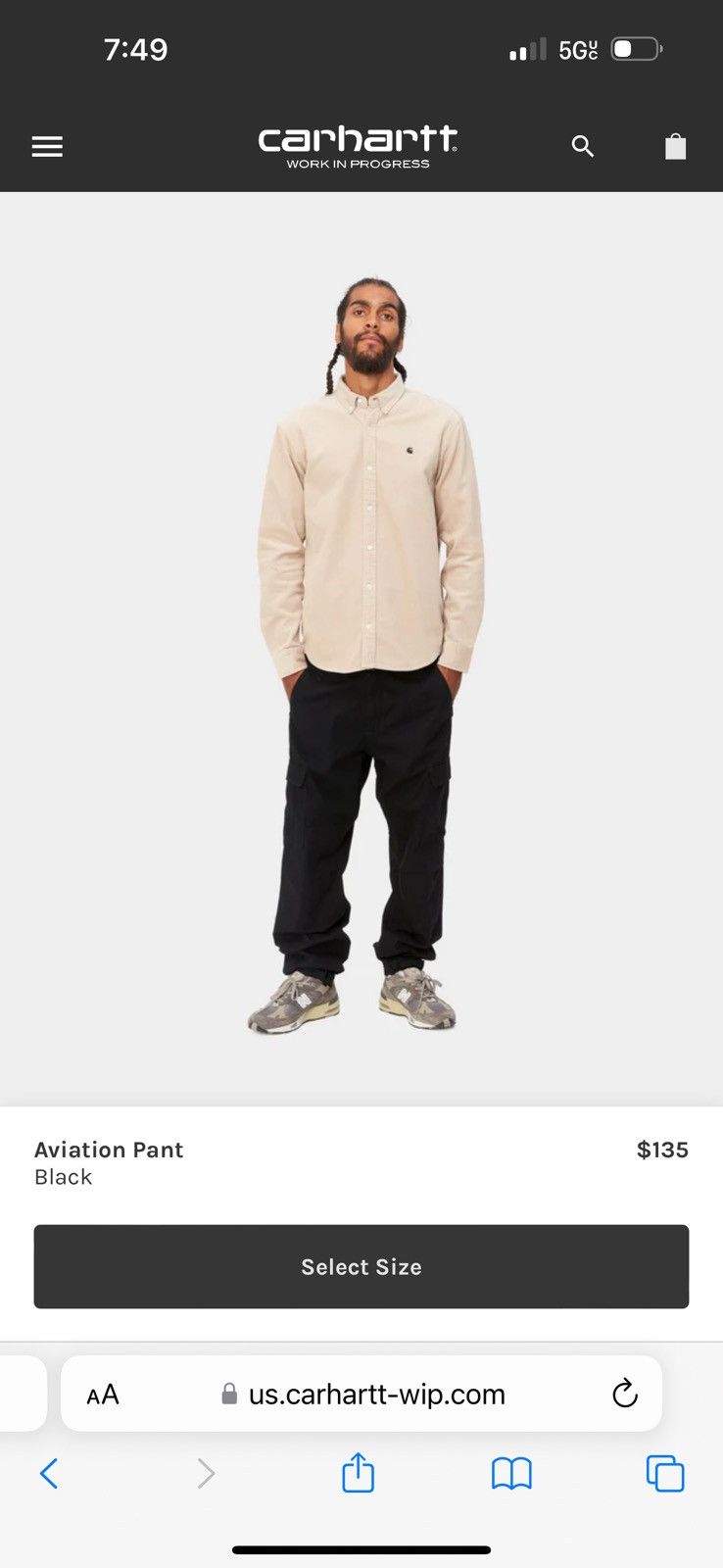 Carhartt Wip Carhartt Wip Aviation Pant Size US 33 - 6 Thumbnail