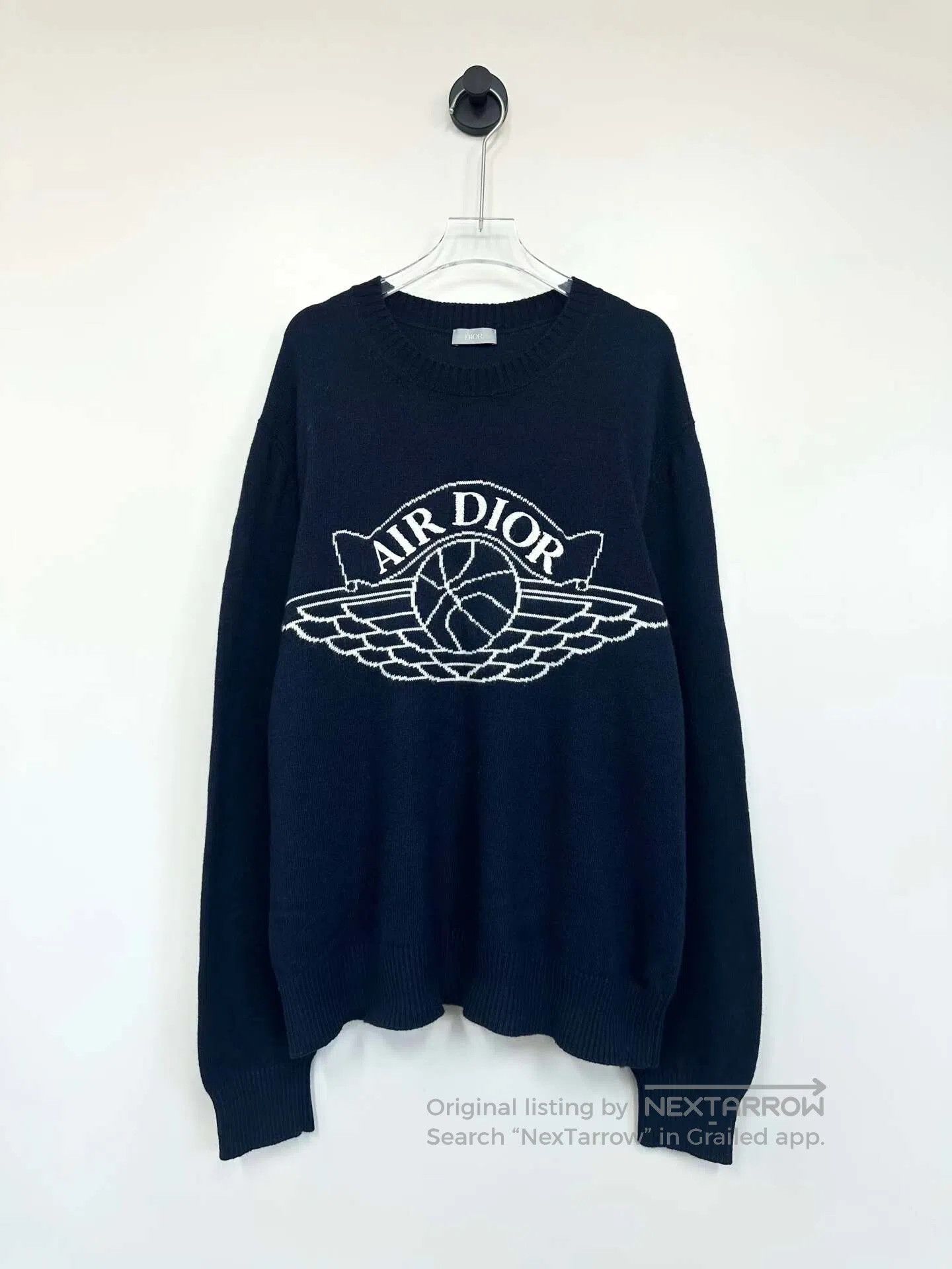 Dior Dior Dark Blue Letter Logo Knit Sweater| Size US L / EU 52-54 / 3 - 1 Thumbnail