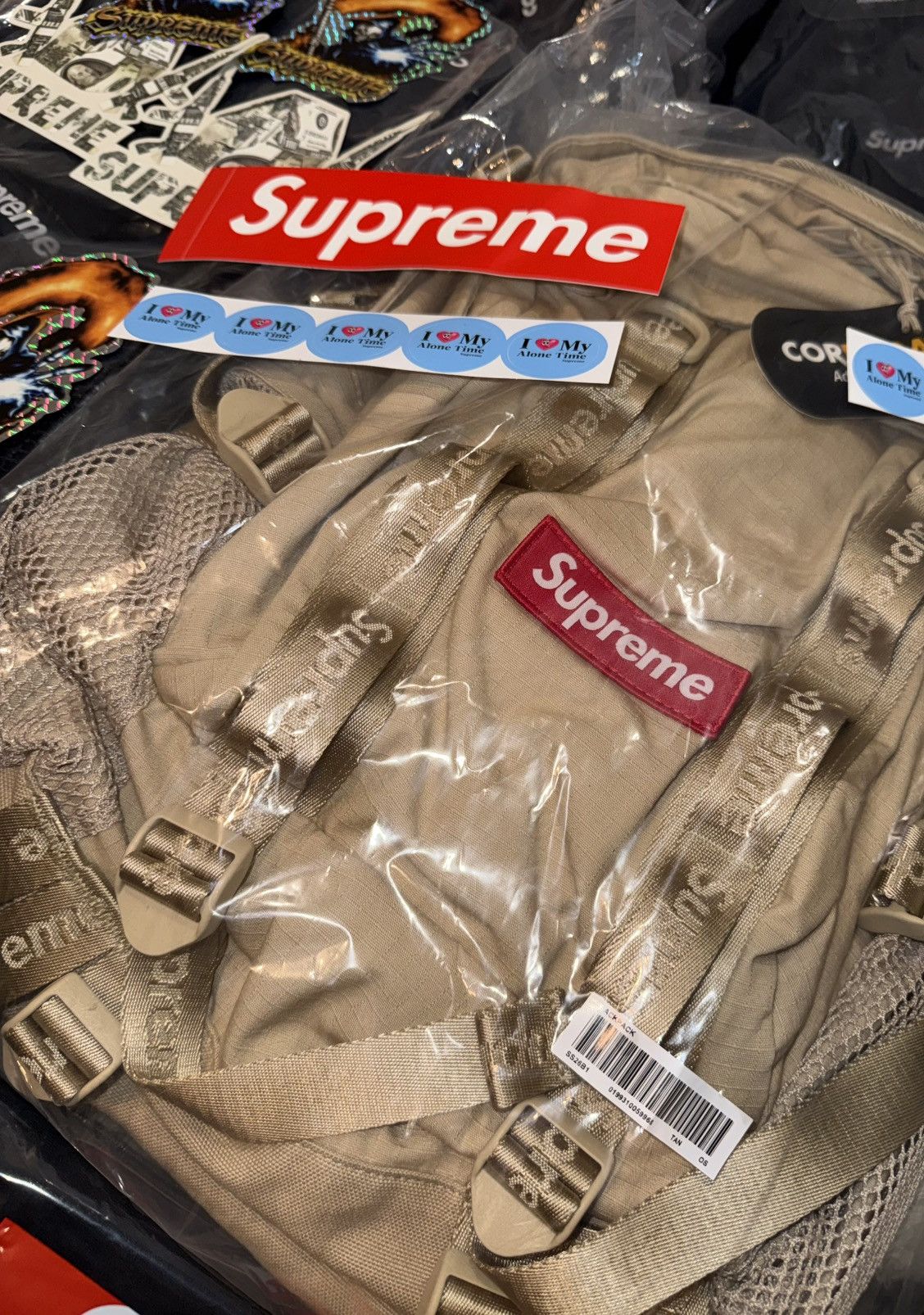 Supreme Supreme Logo Backpack SS26 tan Size ONE SIZE - 3 Thumbnail