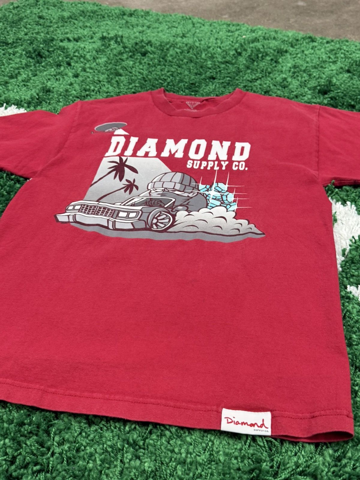 Diamond Supply Co. × Vintage Diamond Supply Co Red Car Thug / Gangster Tee Red Medium Size US M / EU 48-50 / 2 - 3 Thumbnail