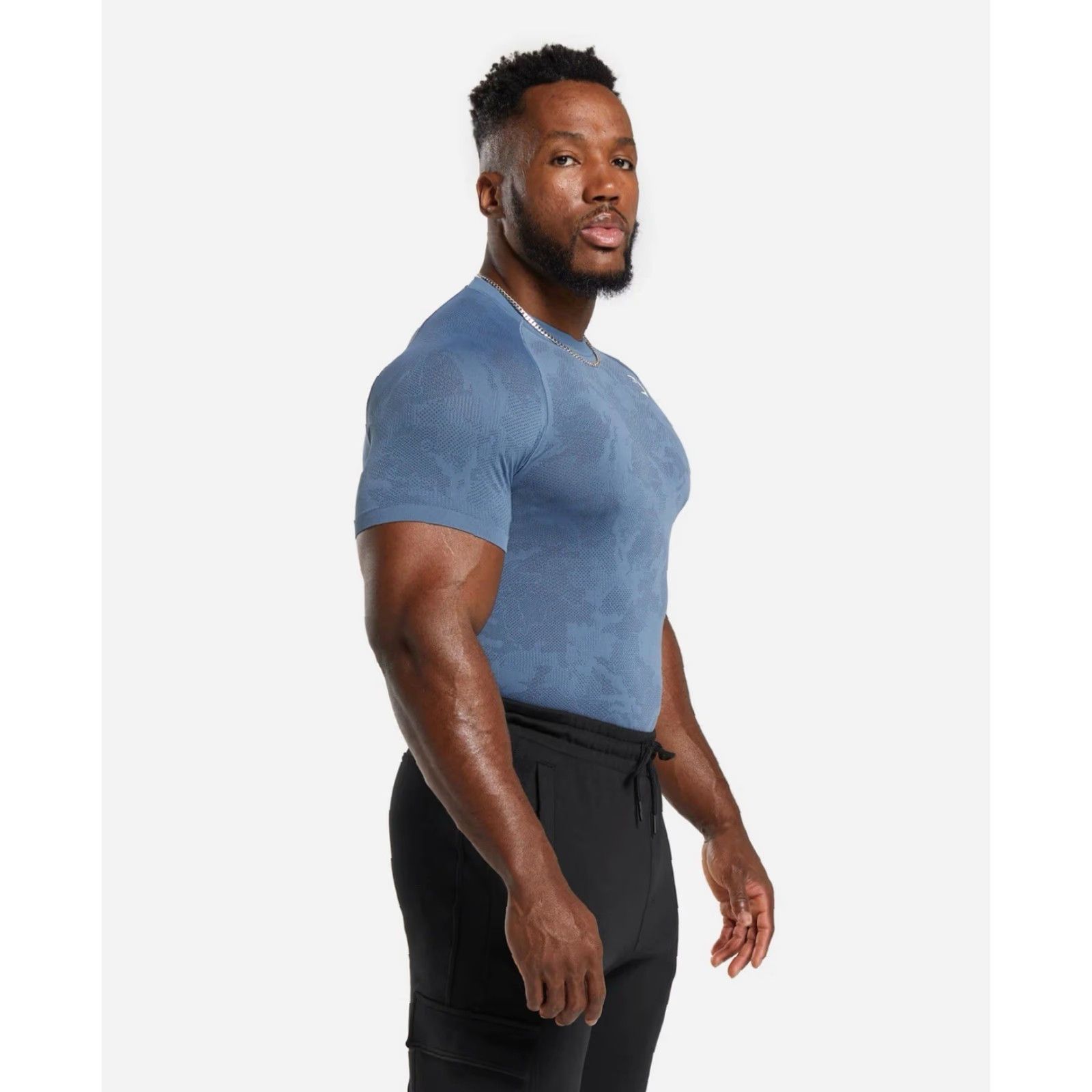 Gymshark Gymshark T-Shirt Geo Seamless Training Onyx Y2K M Mens Regular Blue/Black Size US M / EU 48-50 / 2 - 3 Thumbnail