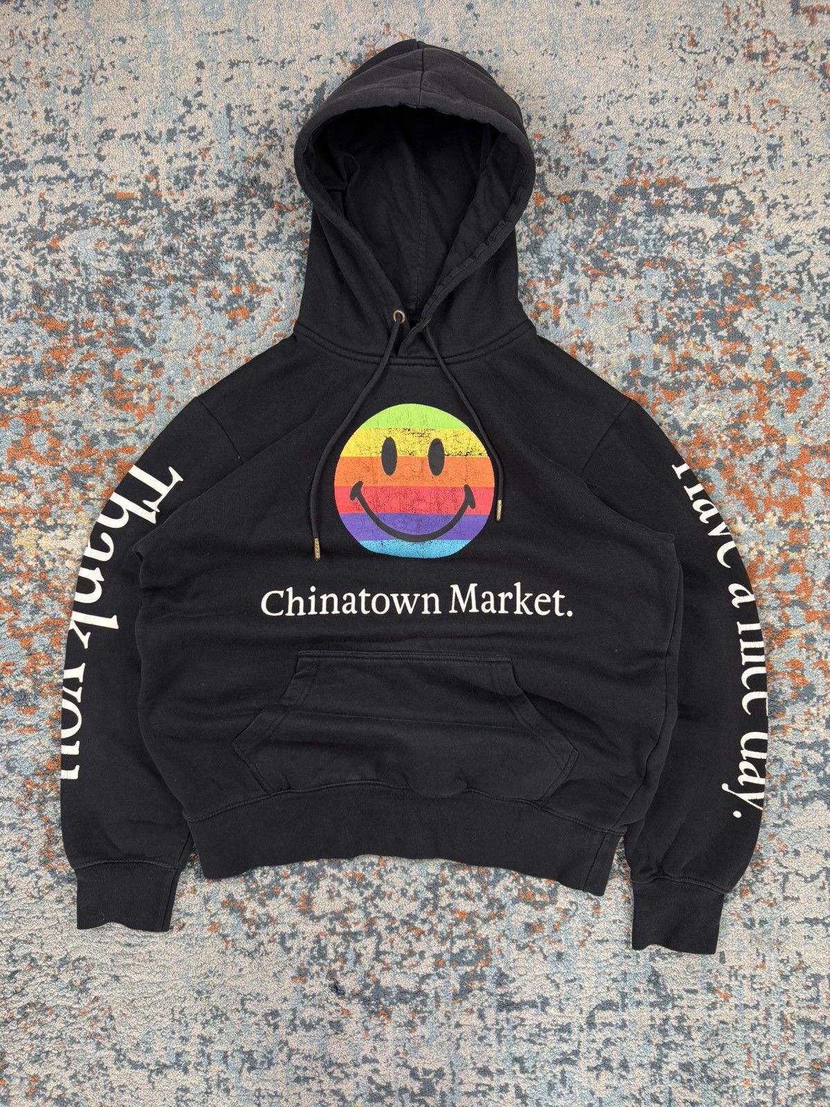 Market Vintage y2k Chinatown Market Apple logo style smiley hoodie Size US M / EU 48-50 / 2 - 1 Thumbnail