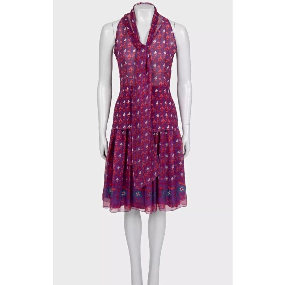 Dior Christian Dior Elegant Purple Silk Suit - Size L Size M / US 6-8 / IT 42-44 - 1 Thumbnail