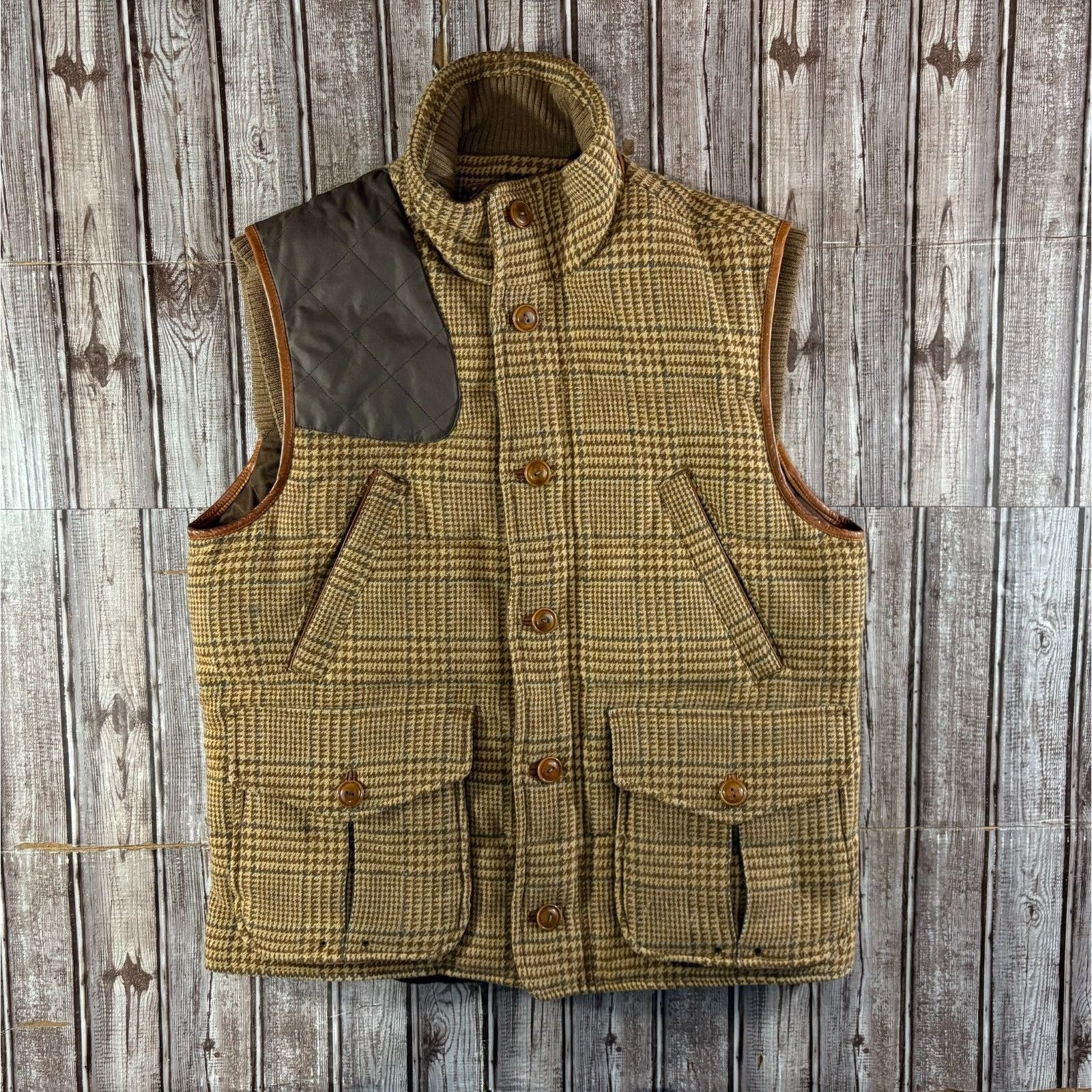 Ralph Lauren Polo Golf Ralph Lauren Houndstooth Tweed Wool down trim leat Size US M / EU 48-50 / 2 - 1 Thumbnail